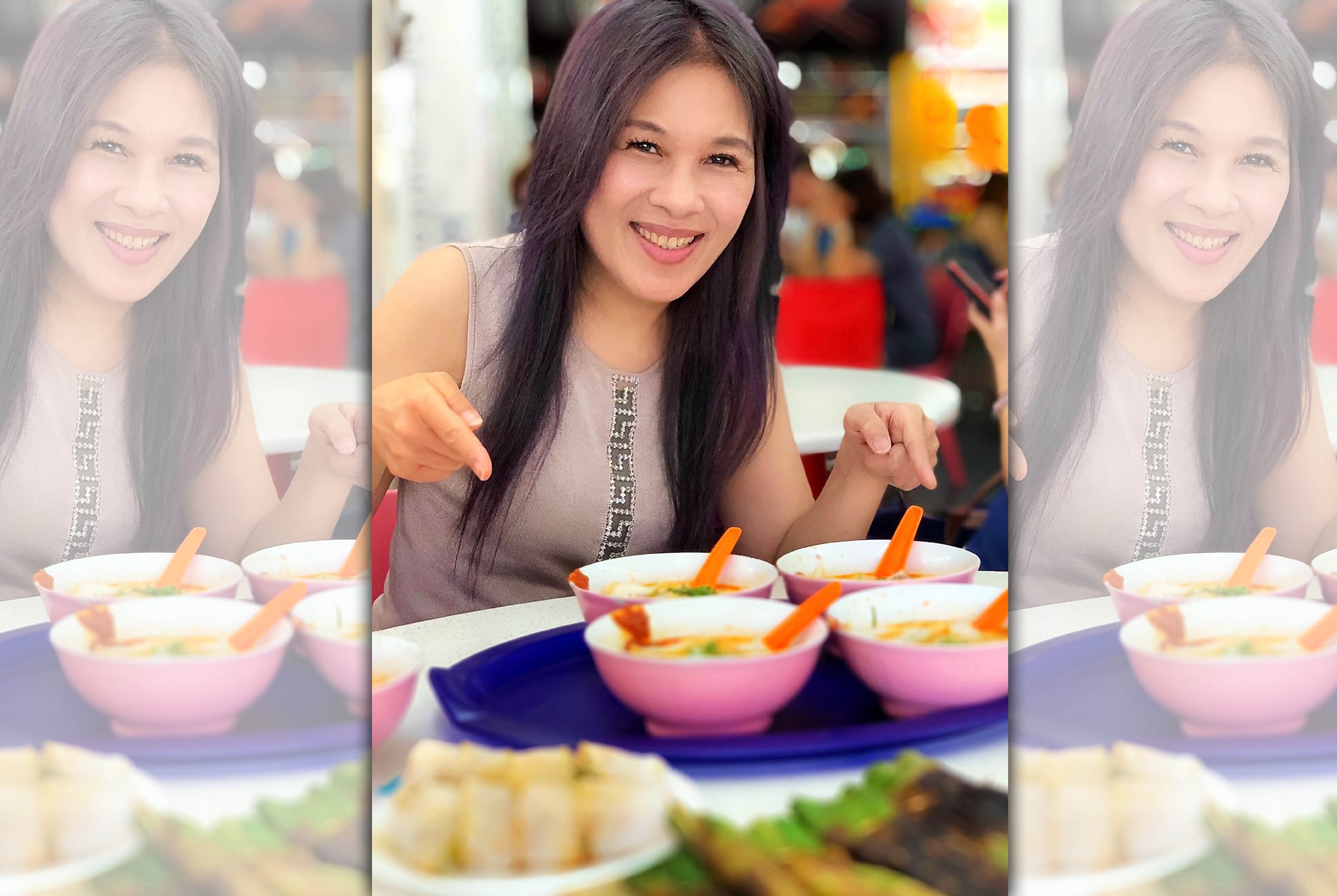 發片在即，見美食在前，曾淑勤也顧不得減肥這檔事了。（尚時代文創娛樂提供）