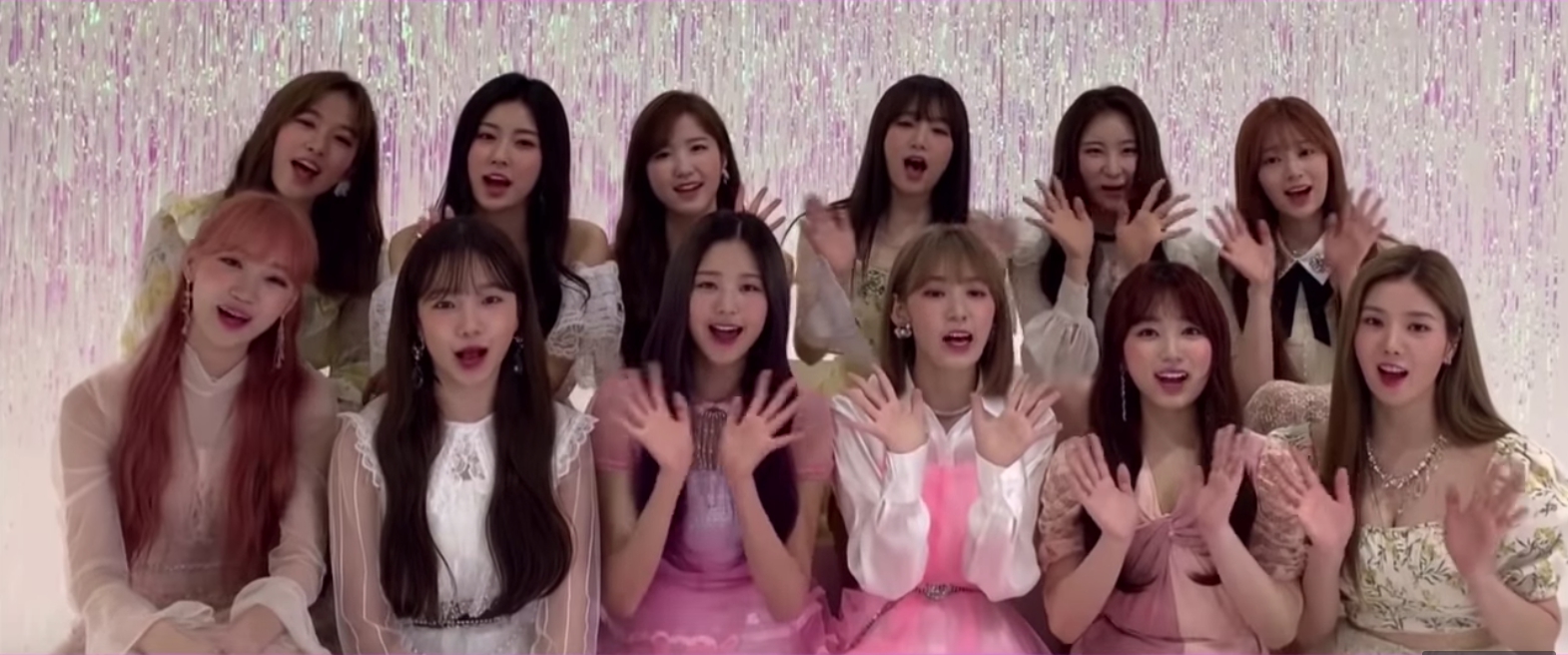 IZ*ONE 12名成員特地為台灣粉絲錄製問候影片秀中文。（截圖自影片）