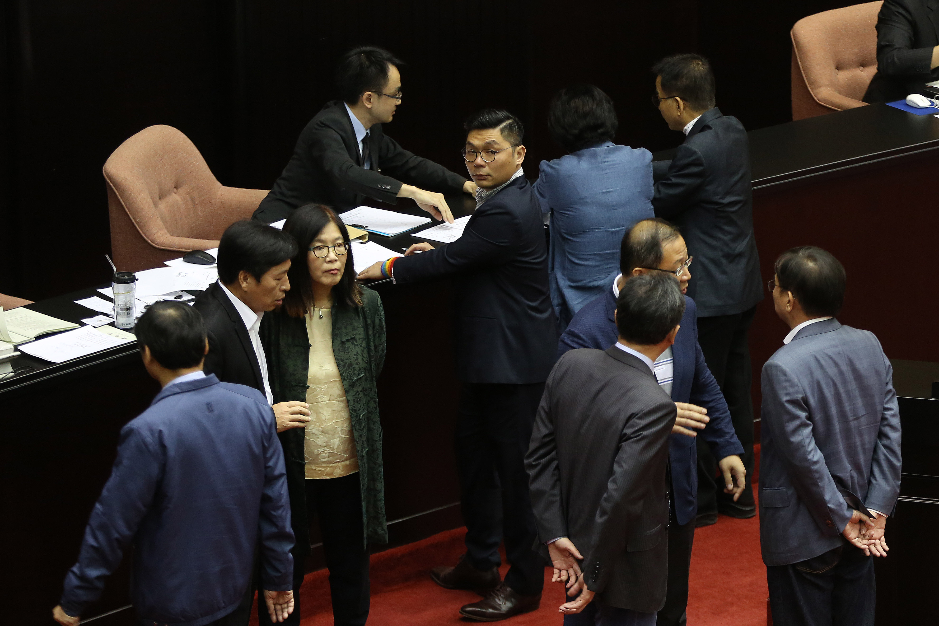 在同婚專法進行逐條表決時，除國民黨立委許毓仁支持政院版外，另有蔣萬安等6名國民黨立委也支持政院版。