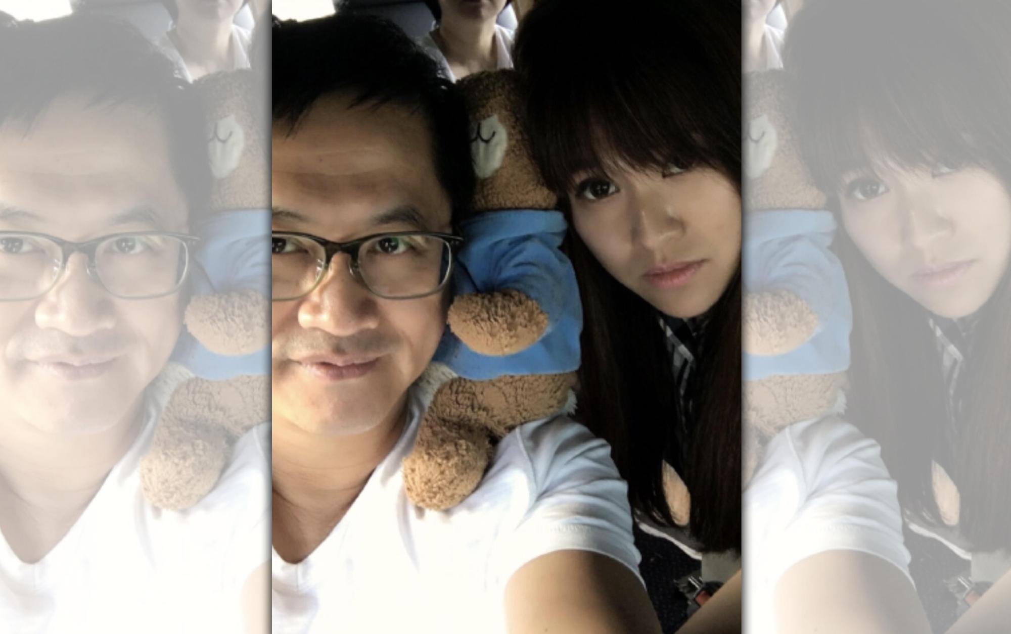 童子賢與愛女童愛琳父女倆感情相當好,圖為兩人合照。(翻攝Eileen Tung 臉書)