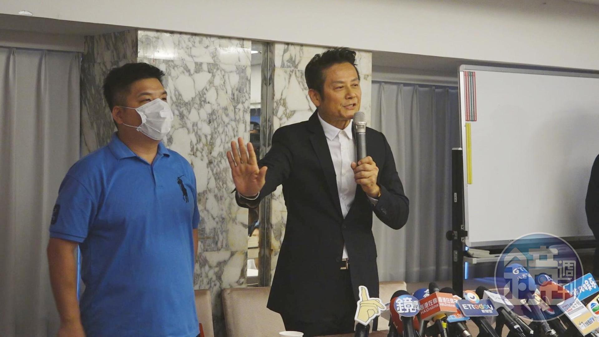 蔡姓建商現身記者會，痛批徐乃麟侵吞他的貸款。