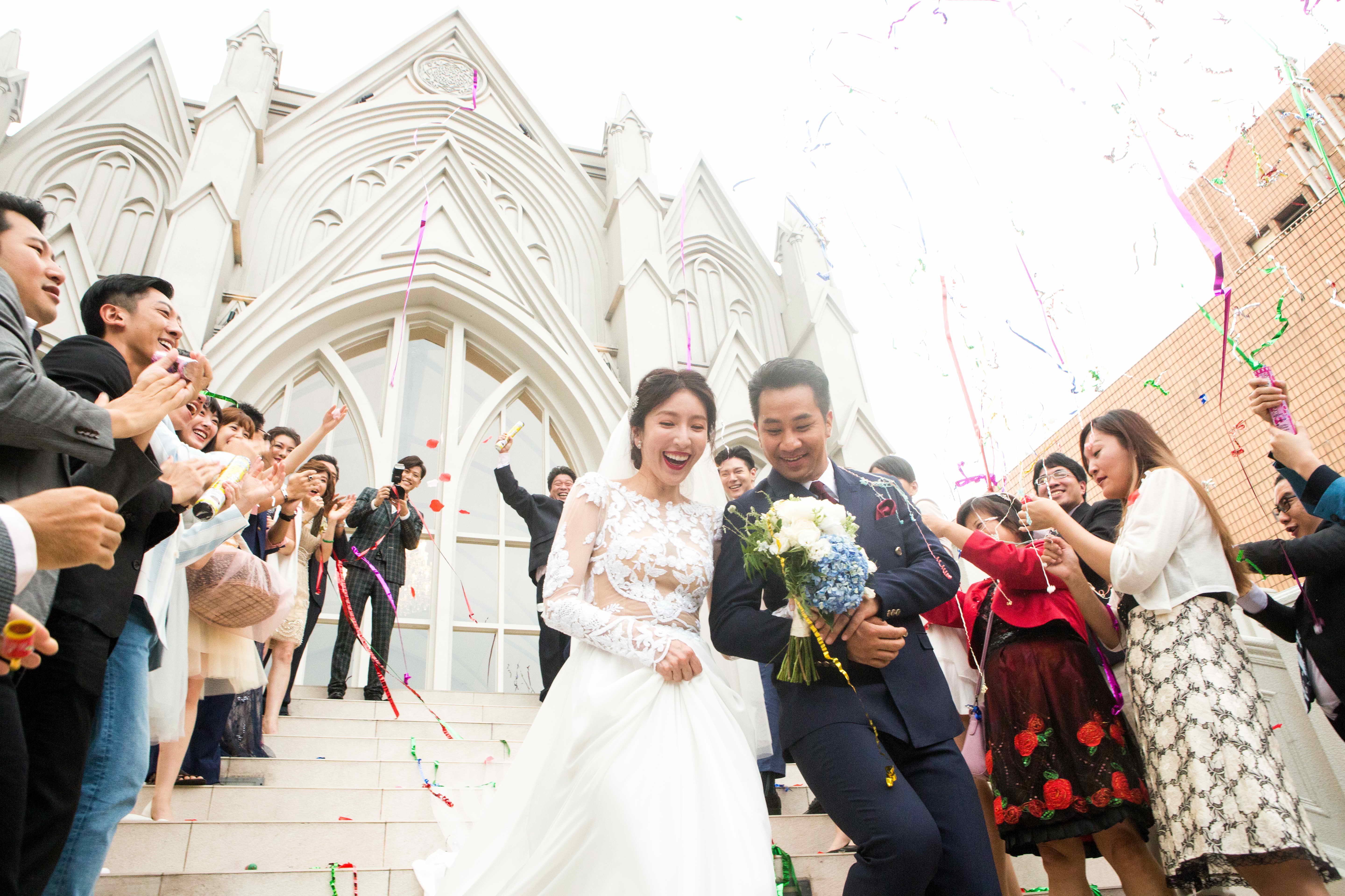 楊謹華和黃健瑋終於走上紅毯，圓滿大結局。（八大提供）