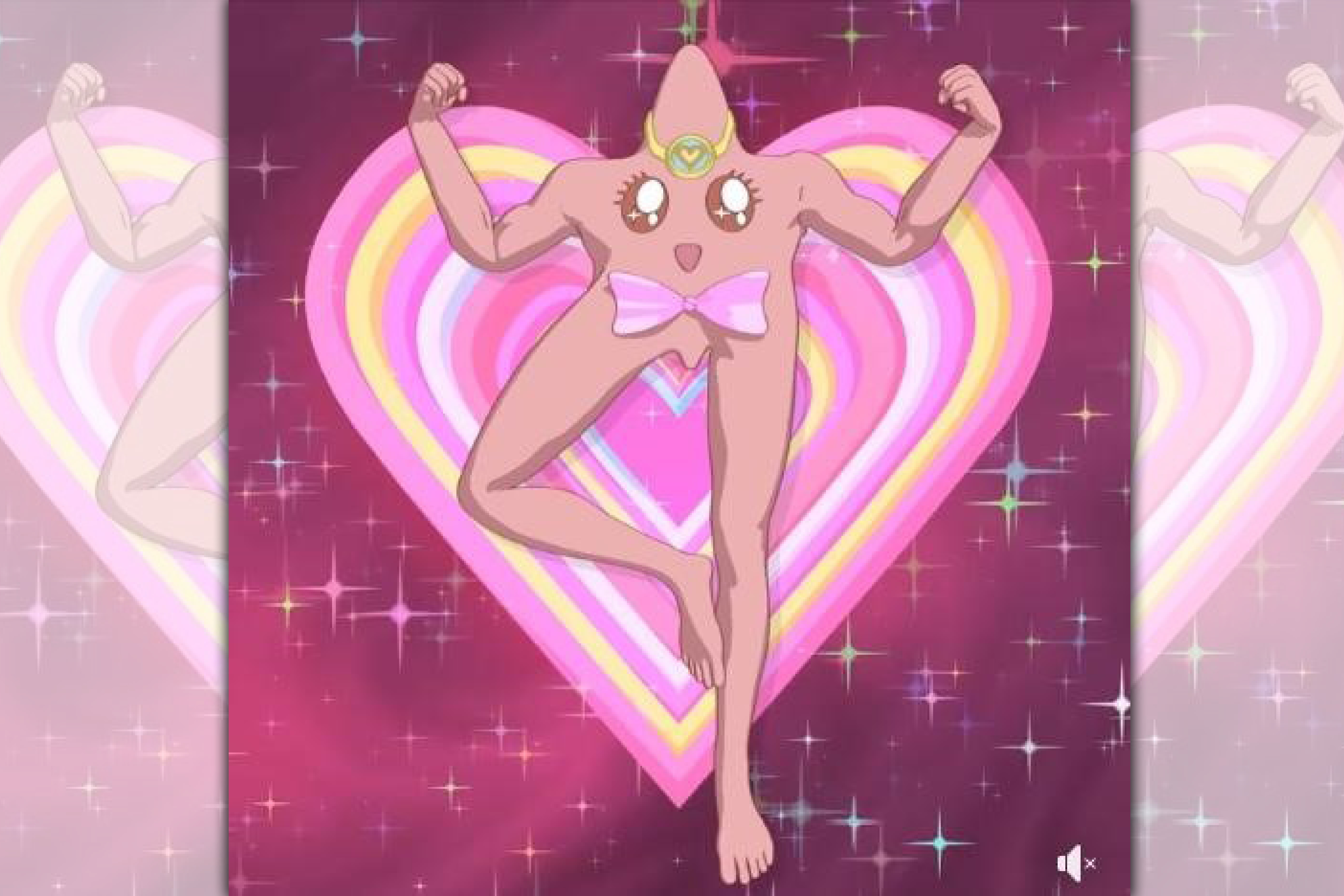 動畫師睫毛的作品，美少女小星變身，底下GG其實是一隻小角。（翻攝自毛毛ㄉ快樂好朋友粉絲團）