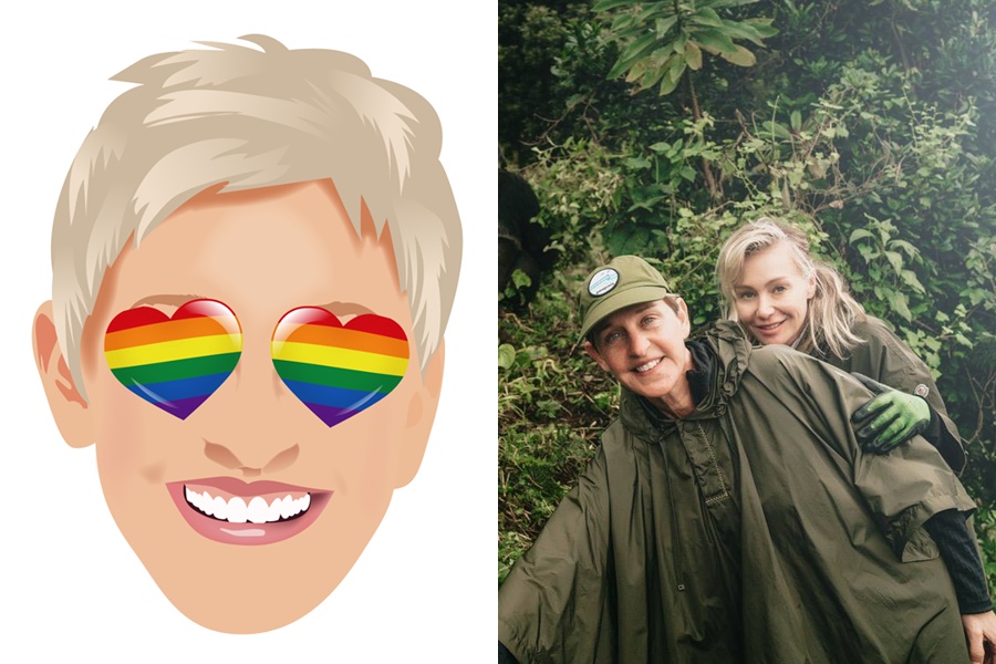 美國知名節目主持人艾倫在推特上推文，表示為台灣同婚合法化感到開心。（翻攝Ellen DeGeneres臉書）