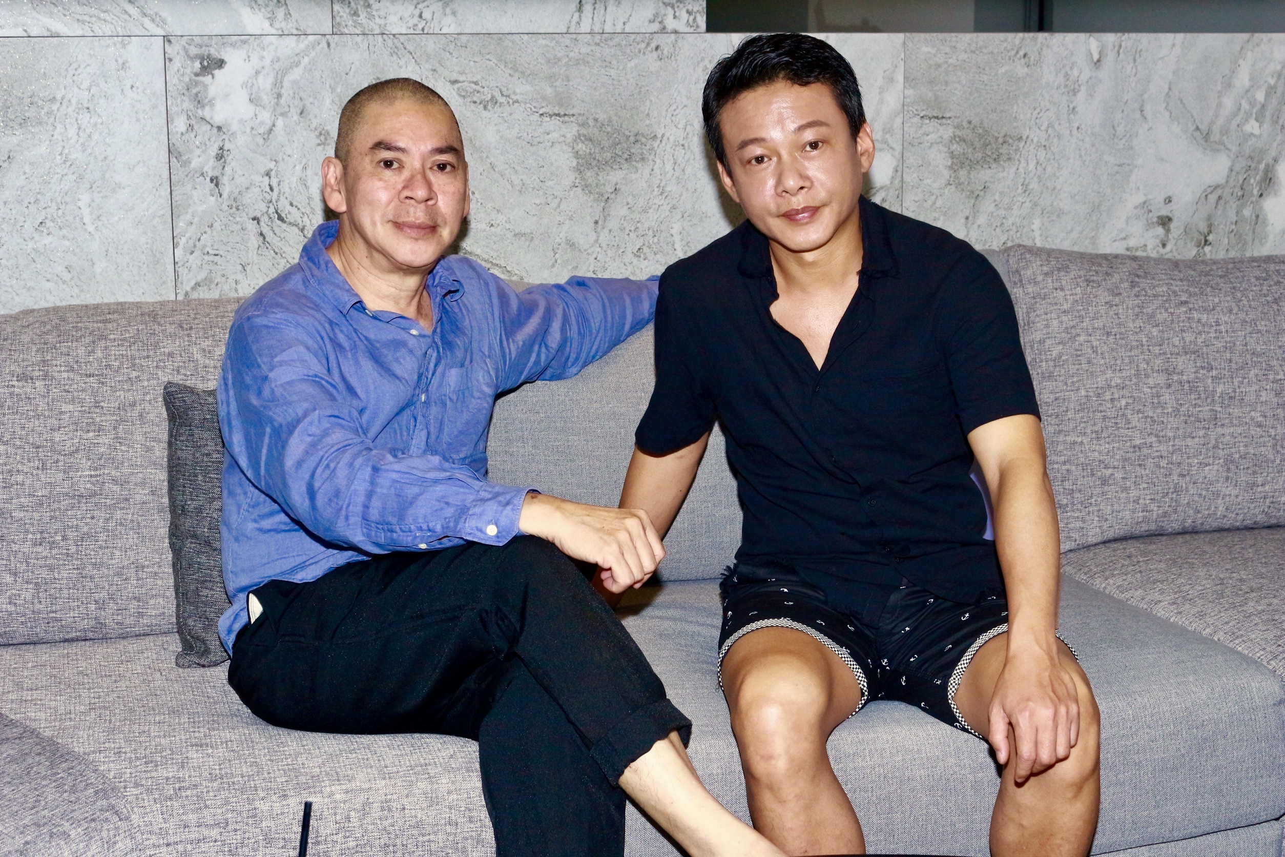 蔡明亮與李康生一起上節目《娛樂鄉民》為電影《你的臉》宣傳。（WinTV提供）