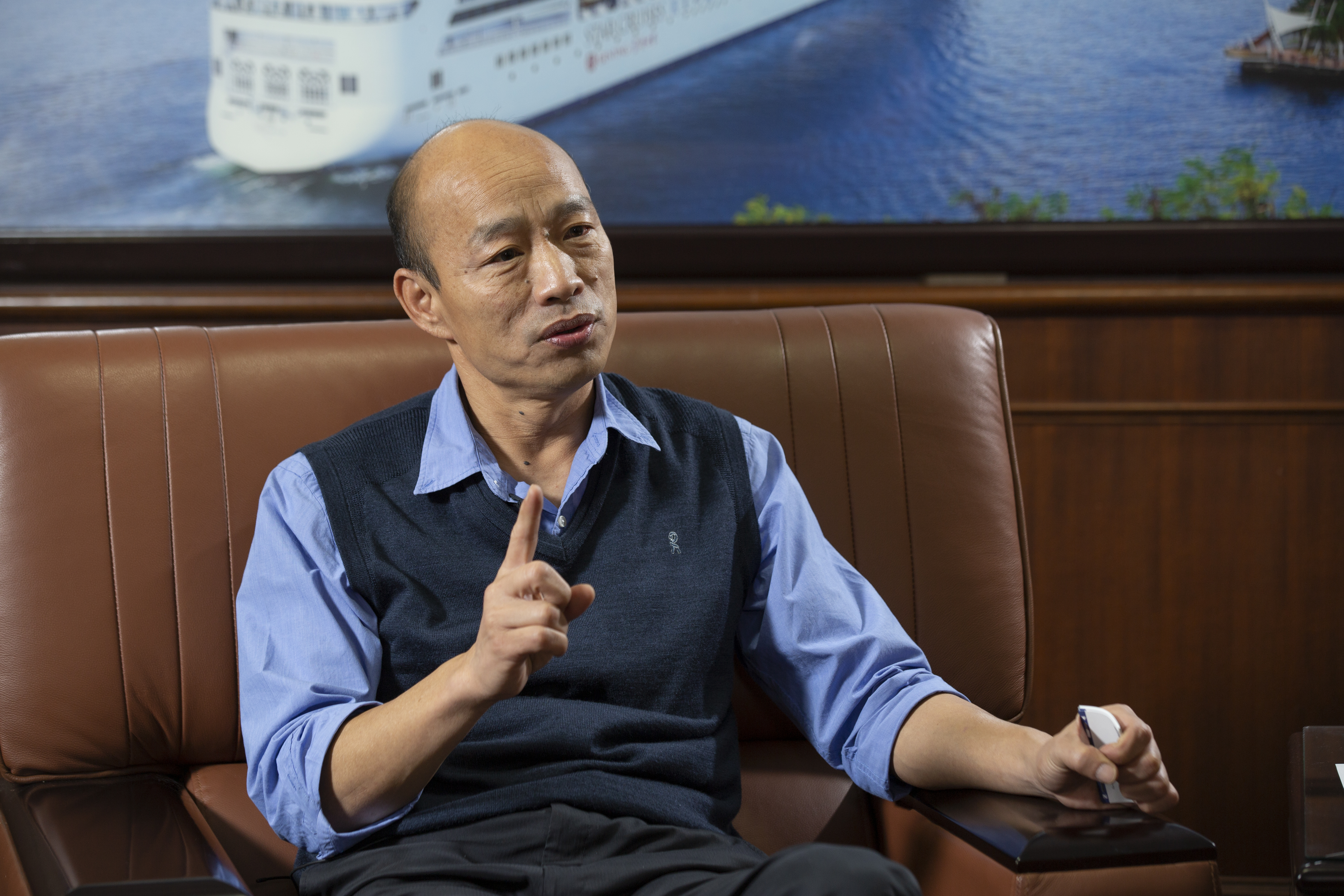 韓國瑜表示，假設參選總統，會利用假日時間去選，未來會在高雄上班。（本刊資料照）