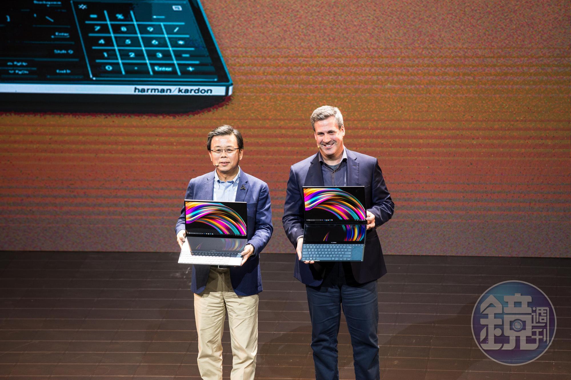 華碩發表ZenBook Pro Duo和ZenBook Duo雙螢幕筆電。