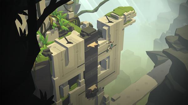 加入了「Z軸」概念的《Lara Croft GO》,也是一款不錯的回合制小品策略遊戲。(圖片來源:Steam 商店頁面)