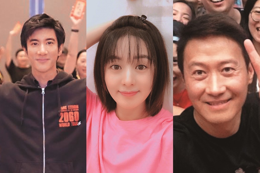 圖由右至左依序為王力宏、趙麗穎、黎明。（寬寬整合行銷提供、翻攝自趙麗穎、黎明微博）