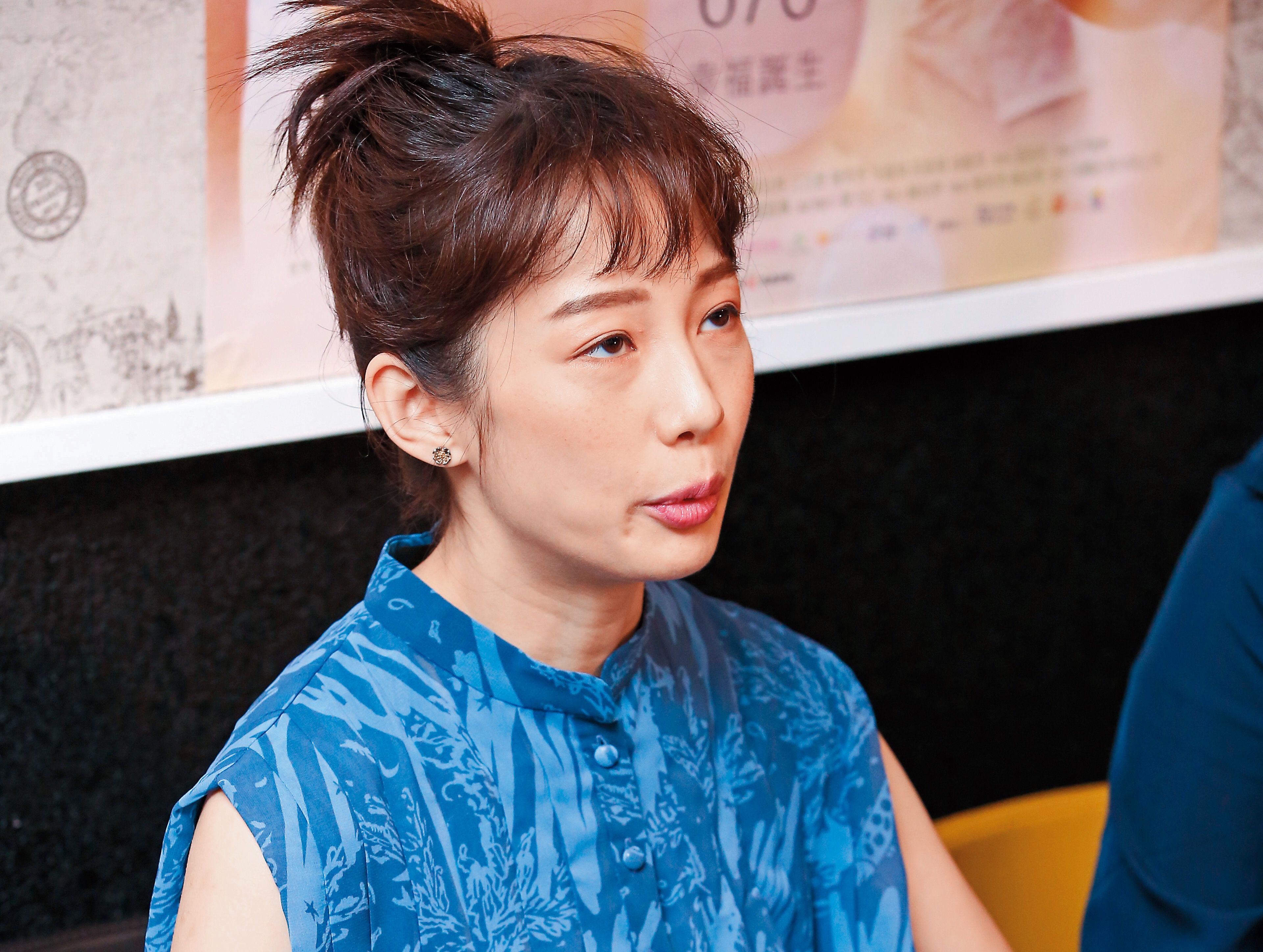 簡嫚書懷胎5月，渾身也是看不太出來有喜，之前女兒胎位不正，她跟寶寶喊話，結果「再去產檢就發現正了！」