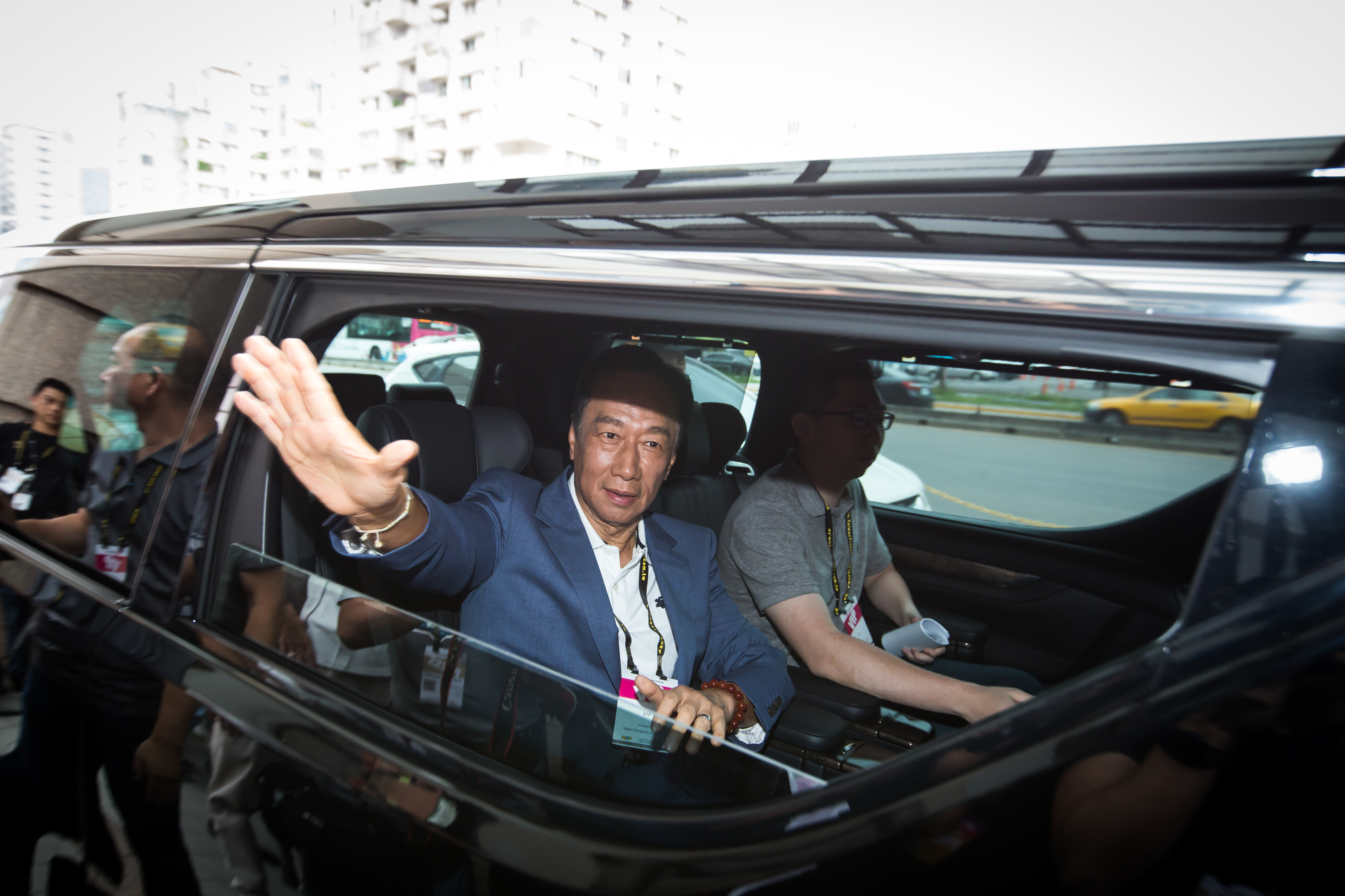 郭台銘有信心能在國民黨總統初選中勝出，並表示目前內部民調已超越韓國瑜。