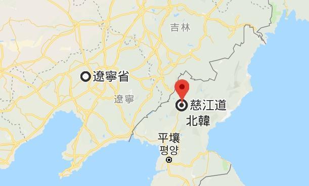 北韓爆出首起非洲豬瘟案例的養豬場位於慈江道,鄰近中國爆發非洲豬瘟首例的遼寧省。(翻攝自Google Map)