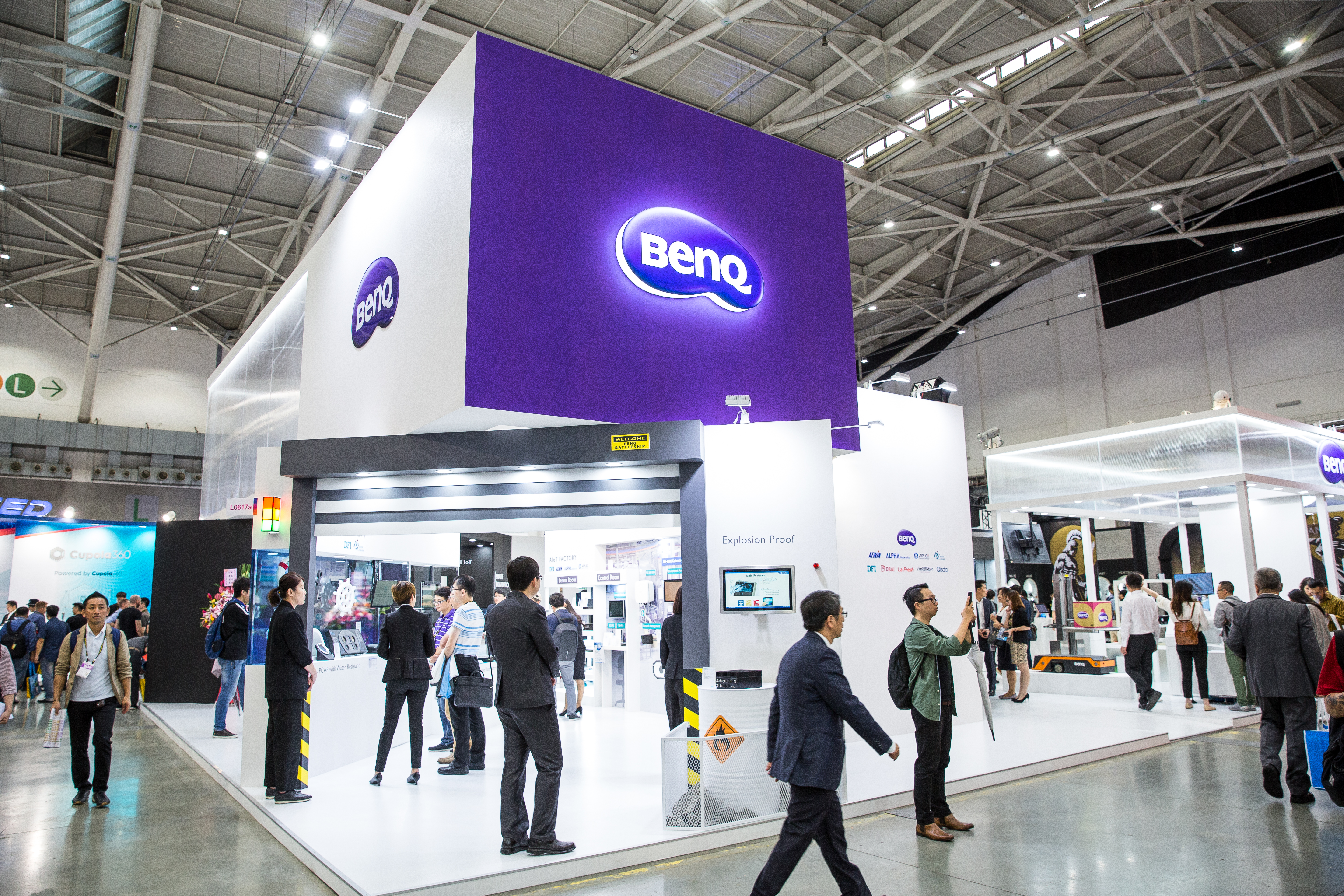 看準美中貿易戰帶來的台商返台投資商機，明碁友達集團旗下的佳世達也擴大參加Computex。