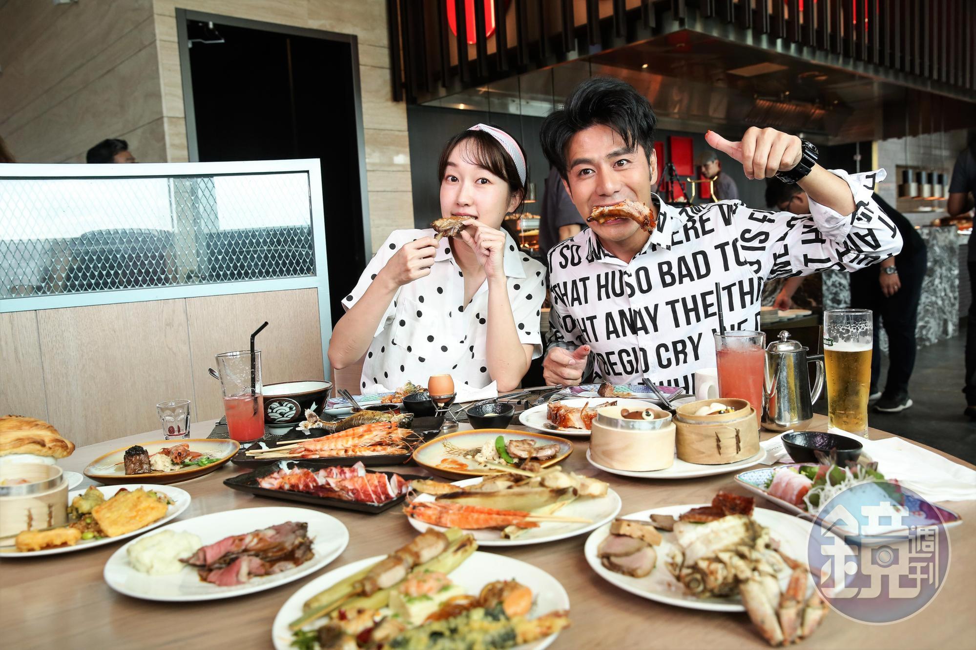 郭彥鈞與巴鈺主持《來去CHECK IN》與大家介紹各地美食。