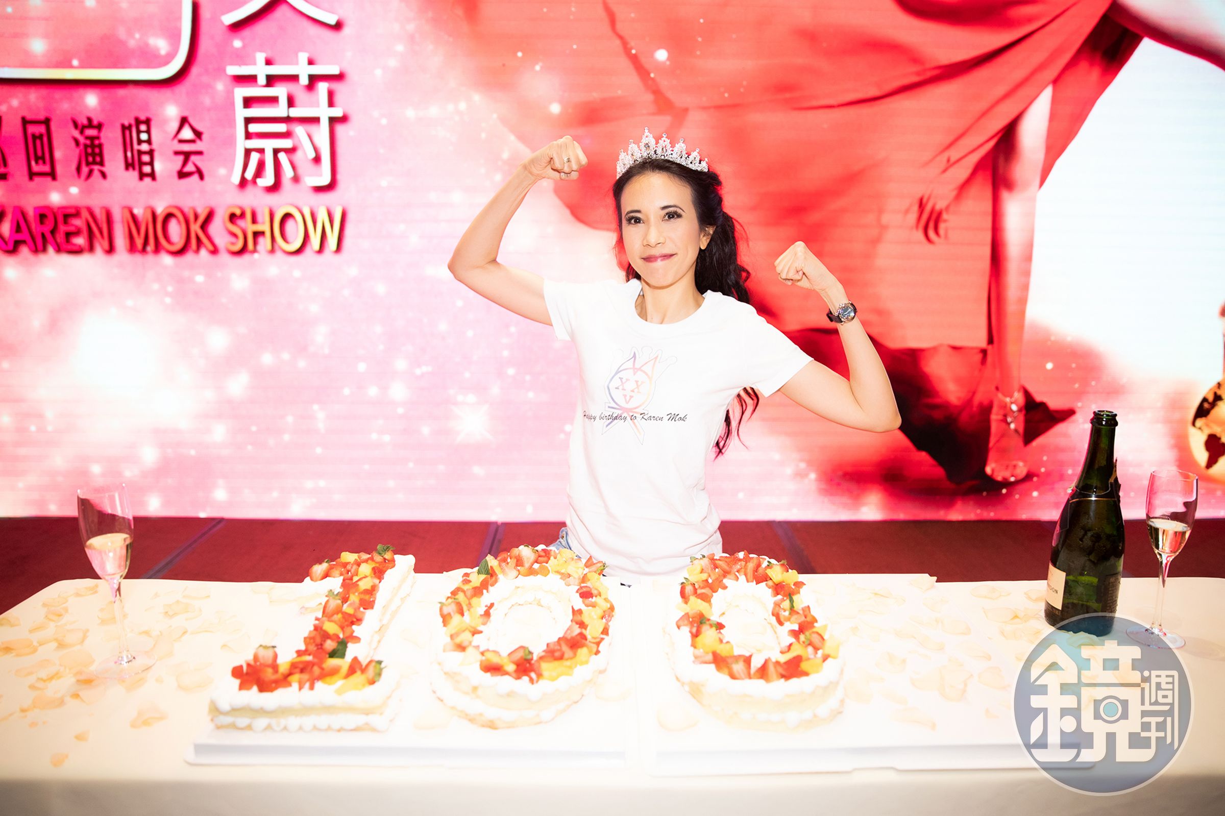 杭州場剛好是莫文蔚出道以來，第100場演唱會。（莫家寶貝工作室提供）