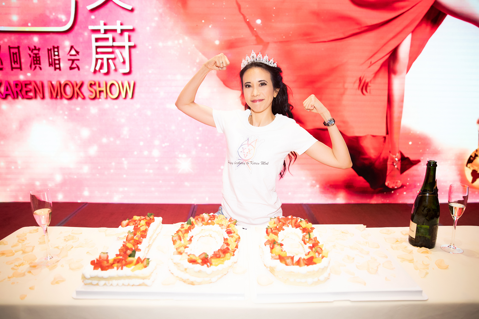 杭州場剛好是莫文蔚出道以來，第100場演唱會。（莫家寶貝工作室提供）