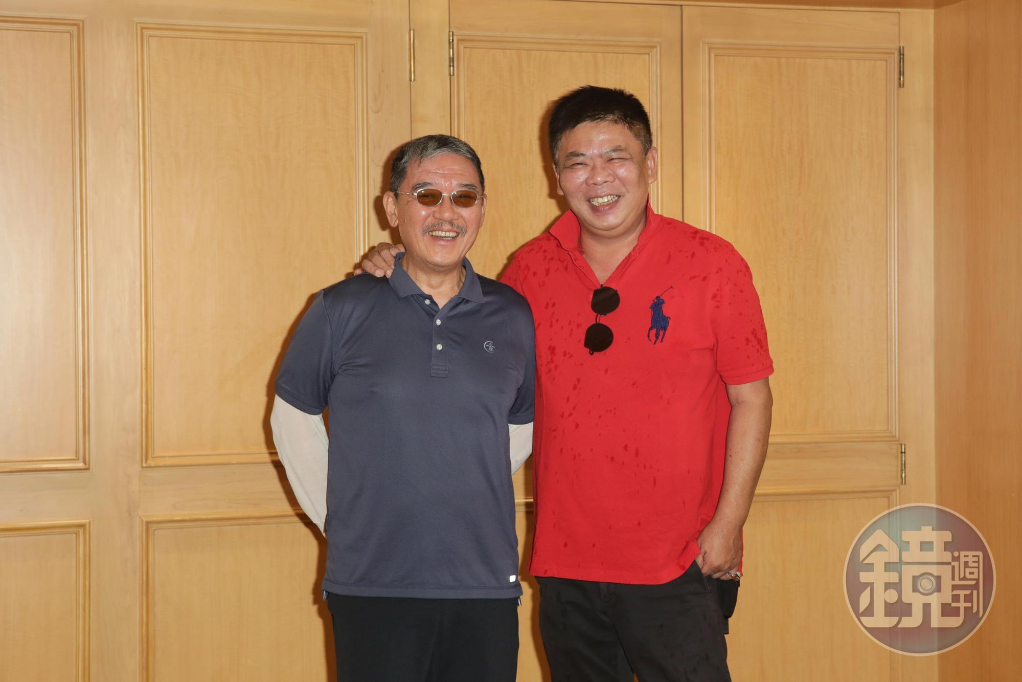 李立群（左）和導演馮凱接受台媒聯訪。