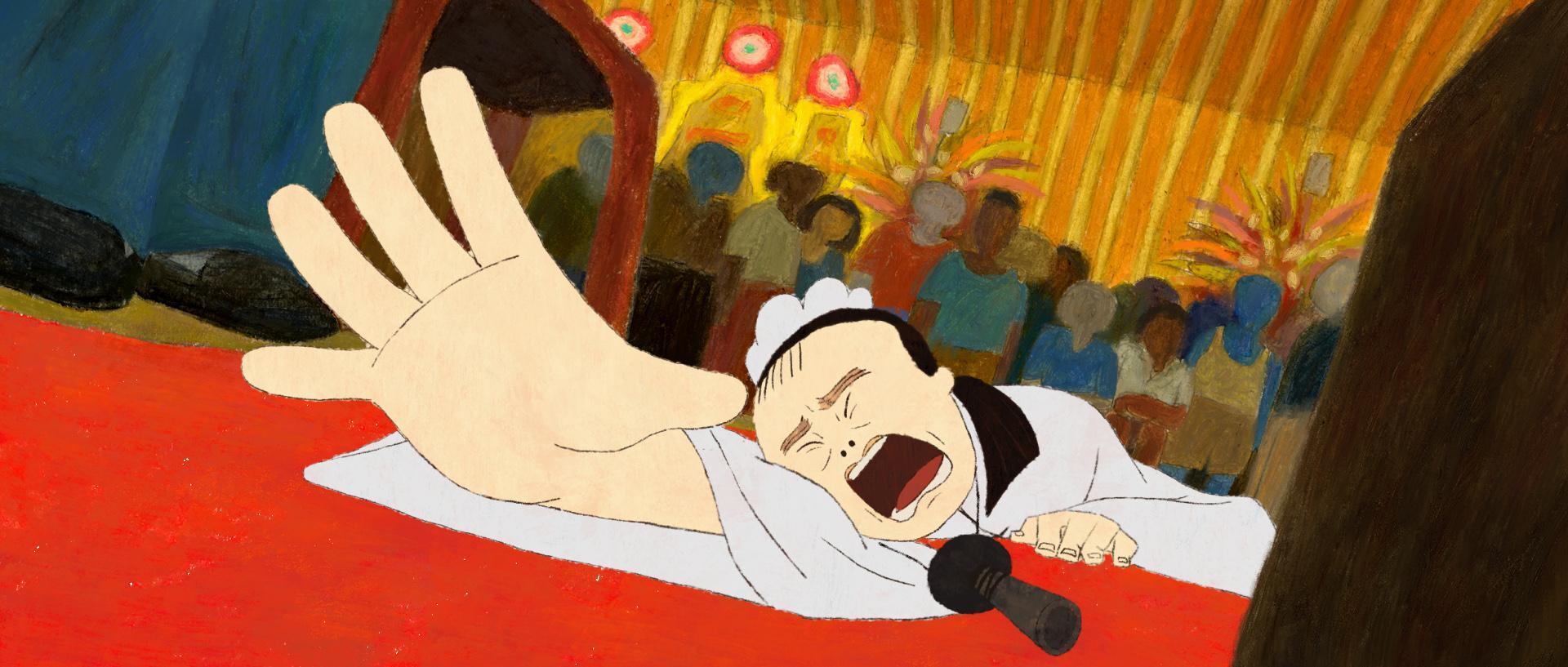台灣喪儀上常見的孝女白琴。(圖/Zozo與劉晏呈導演提供)