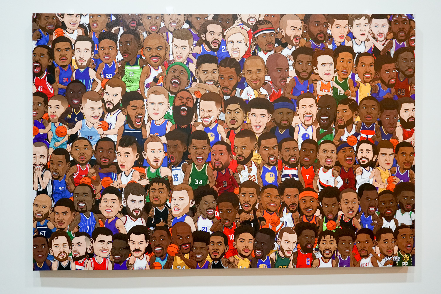 陳光禹是籃球藝術組織「Conscious Basketball」的成員之一，在台灣、美國、加拿大都曾辦過展覽；這張匯集眾多球星的創作，是陳光禹為了辦展特別整理繪製。