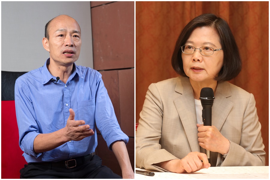 三立最新民調指出，總統蔡英文在高雄的支持度領先市長韓國瑜。