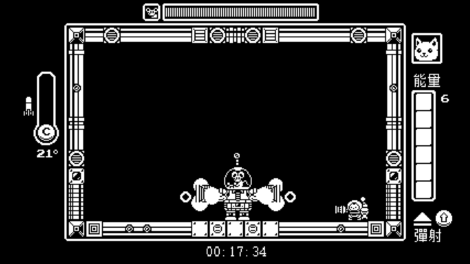 第一關 BOSS 戰居然是機甲老鼠？（圖片來源：遊戲實機擷圖）