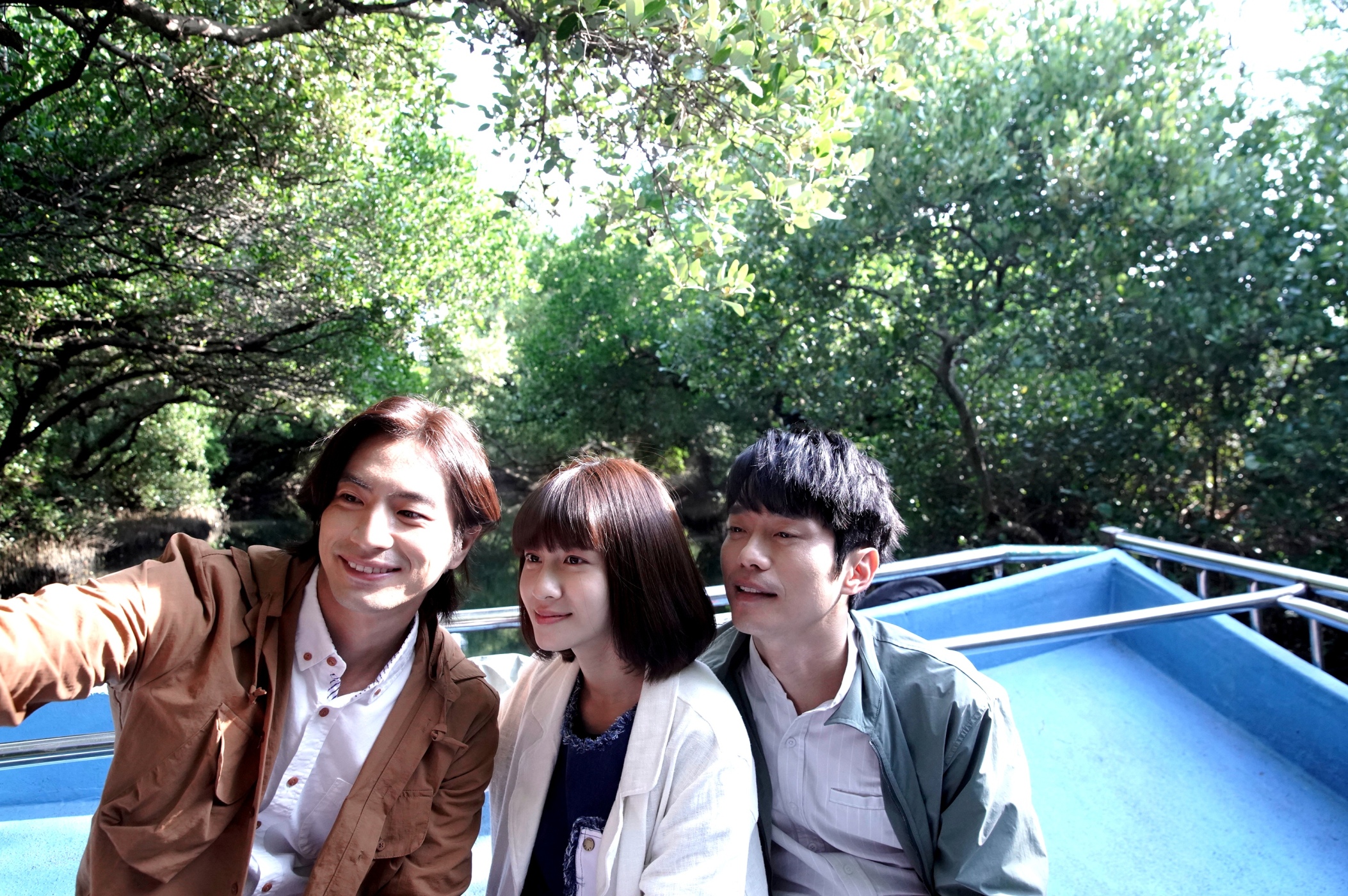 張棟樑在劇中和連俞涵、福地祐介上演三角戀情。（三立提供）