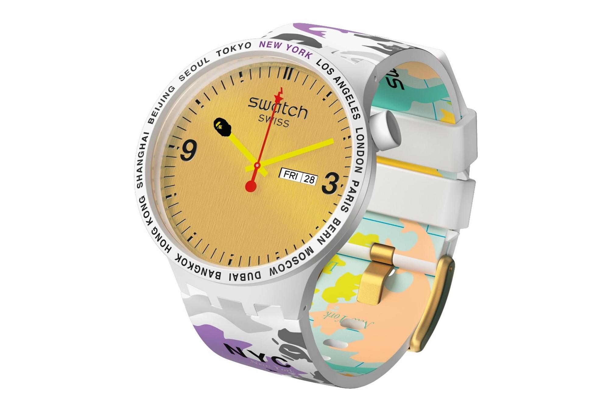 A BATHING APE® x SWATCH紐約錶款。NT 4750 (I.T Taiwan Limited提供)