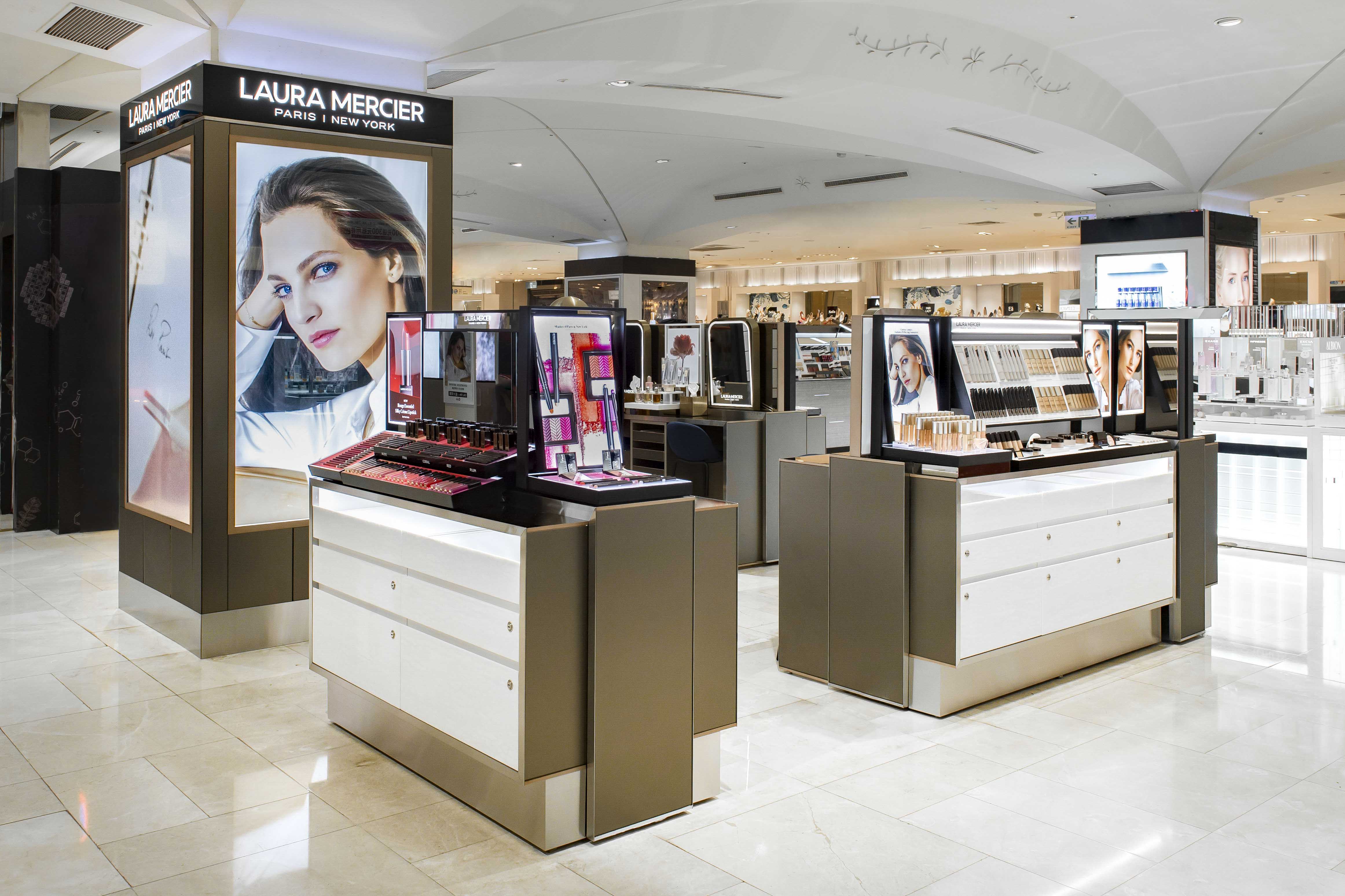 LAURA  MERCIER 6日在SOGO忠孝館盛大開幕。（LAURA  MERCIER提供）
