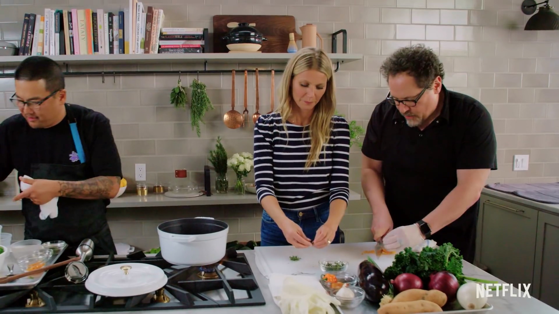 葛妮絲派特洛上強法夫洛在Netflix主持的美食節目《The Chef Show》，揭發她完全不記得曾客串演出《蜘蛛人：返校日》的糗事。（翻攝自預告）