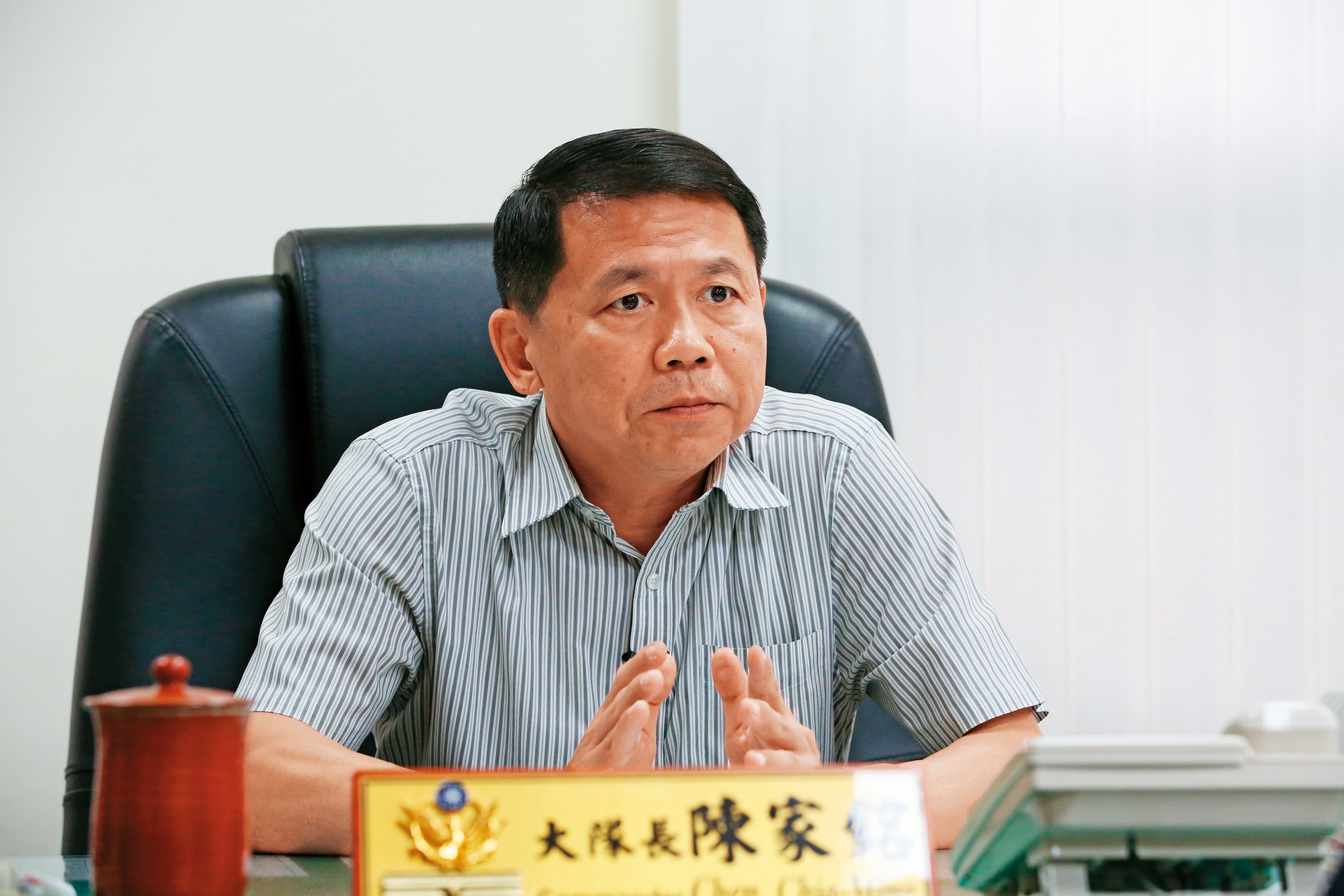 時任苗栗警分局長的陳家銘（圖）透露，當時搜山抓不到人，相當擔心林嫌自殺。