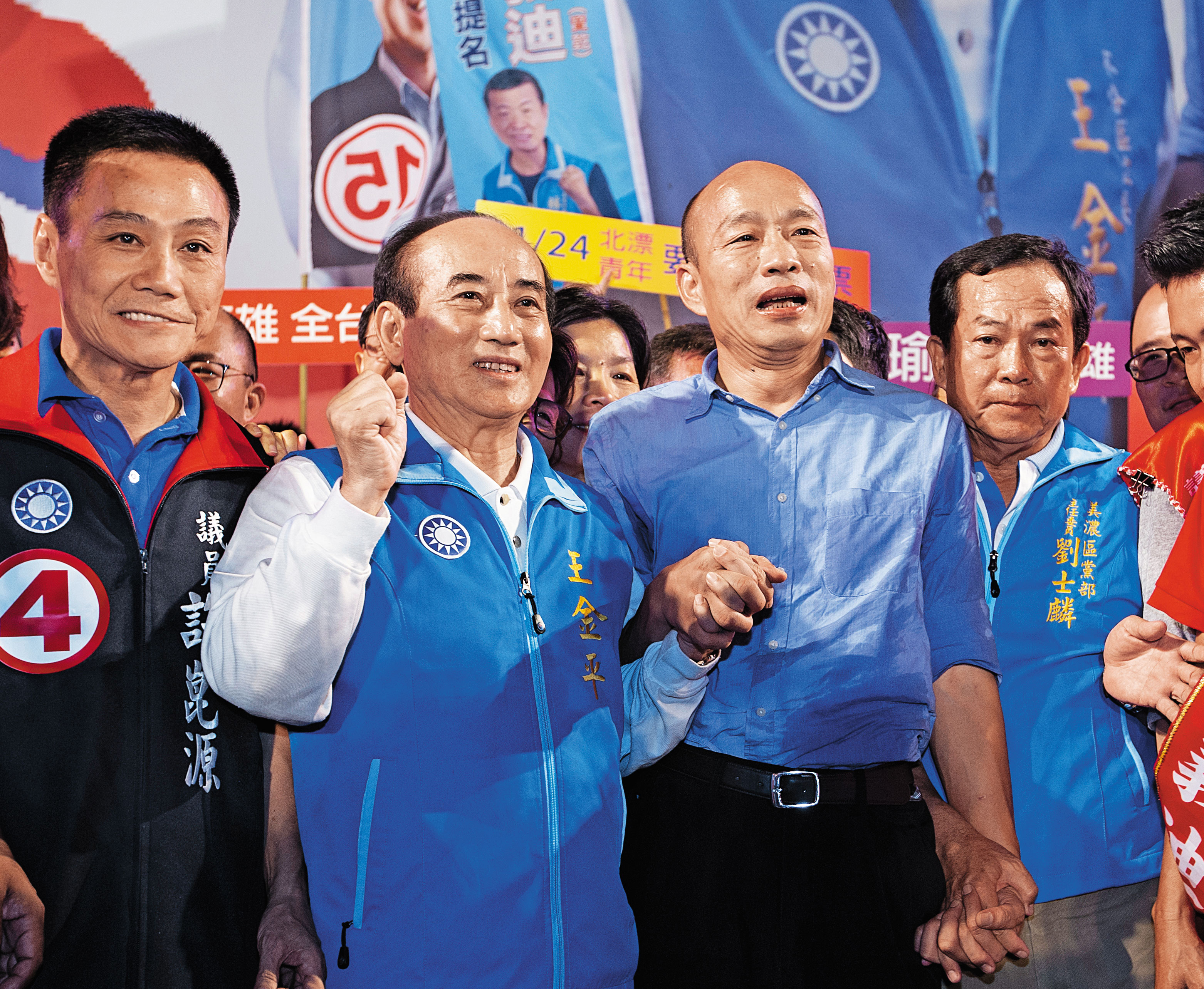 王金平、韓國瑜昔日以「心有靈犀」互稱彼此關係，如今卻是漸行漸遠。（本刊資料照）