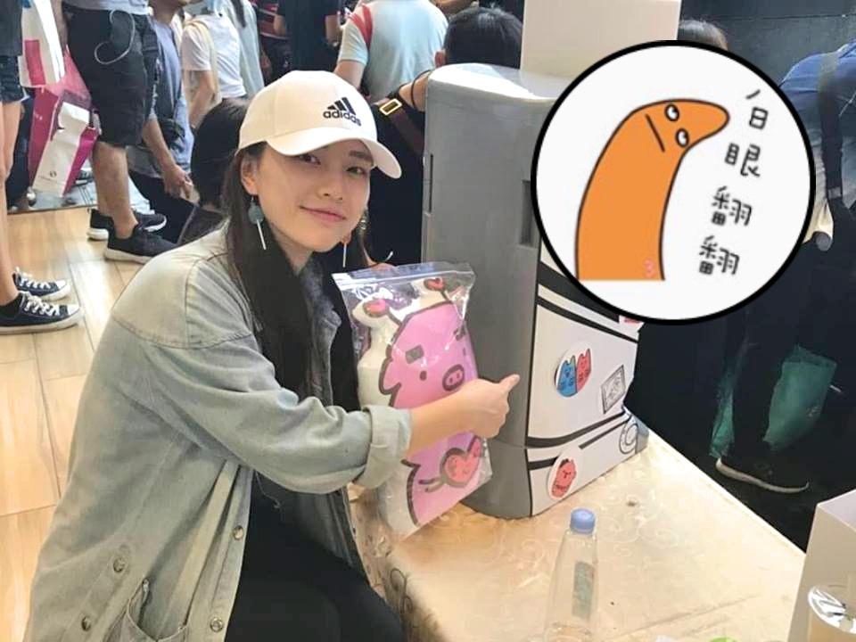 貼圖畫家屁股沙打造「疊字生物」貼圖，「白眼翻翻」是許多人愛用的貼圖。（圖：屁股沙提供）