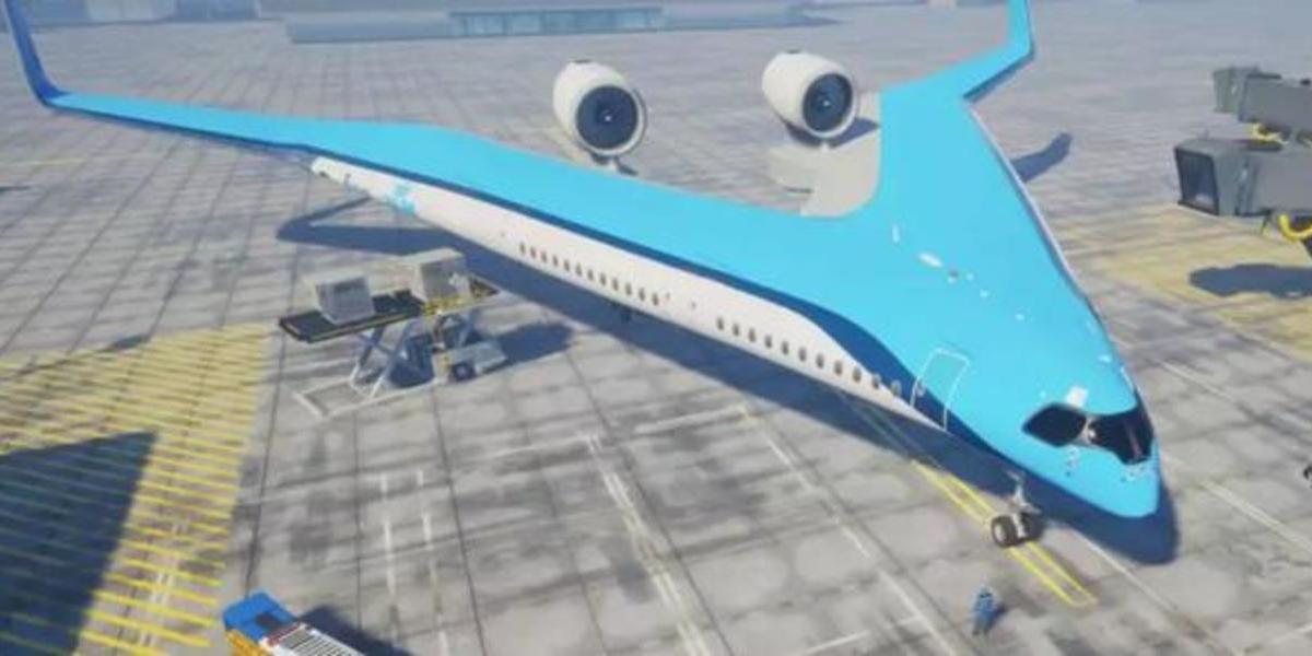 圖|「Flying-V」概念圖（來源：TU Delft 官網）