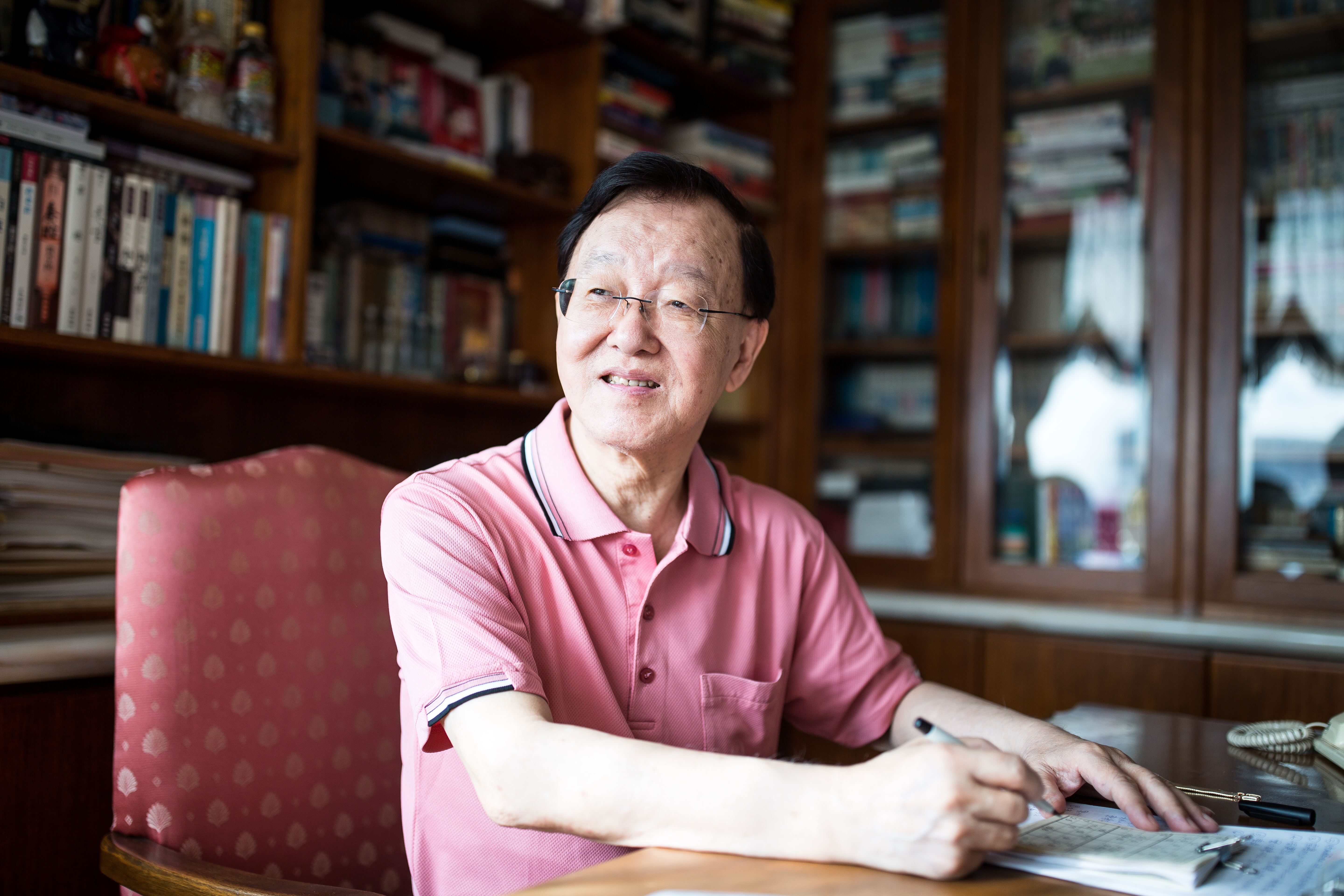 當年以千萬買進的豪宅，現在飆到上億元。盛竹如笑說，房子是他最可靠的資產。