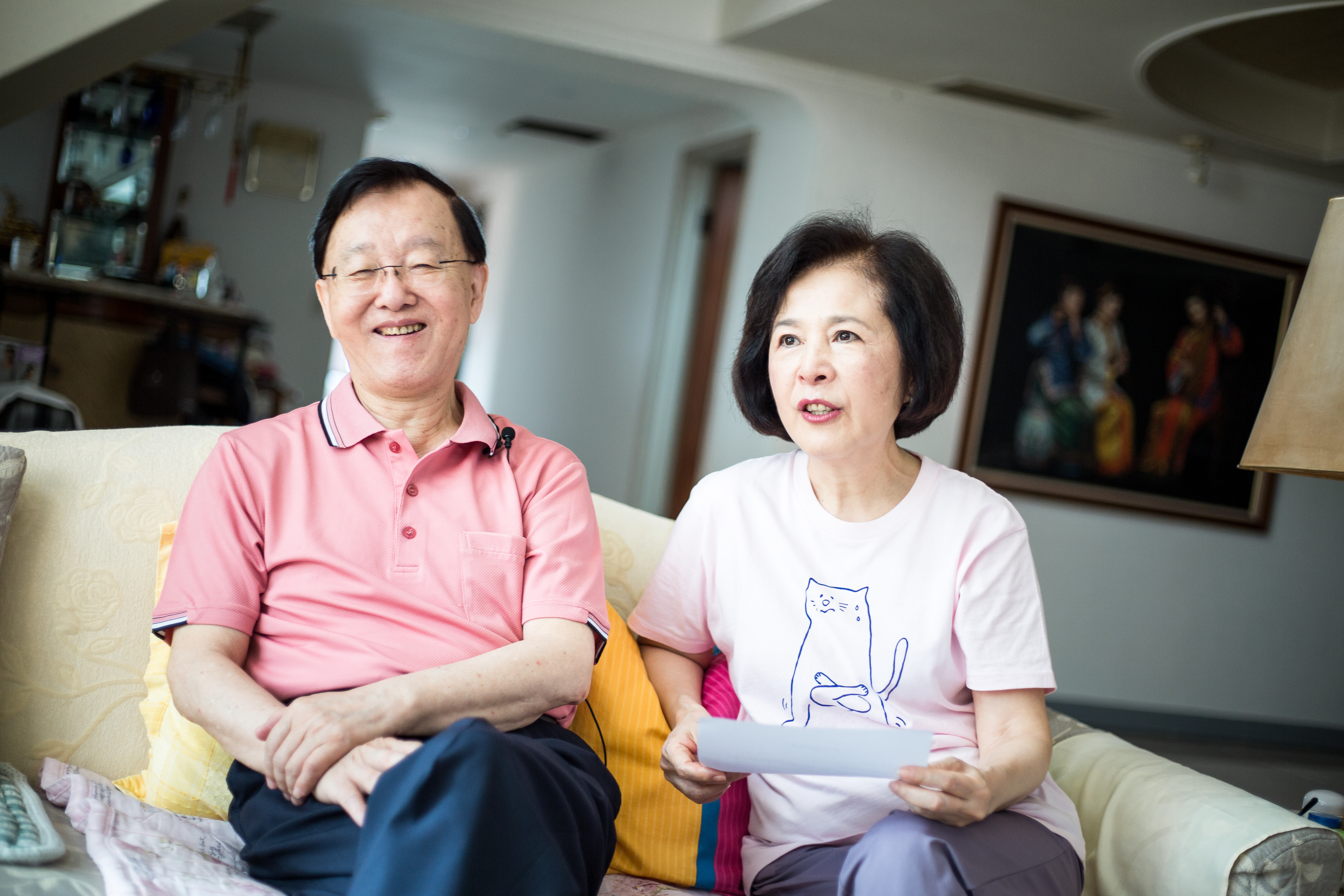 盛竹如說自己看到數字就頭痛，因此怎麼選房、挑房，都是盛太太說了算。