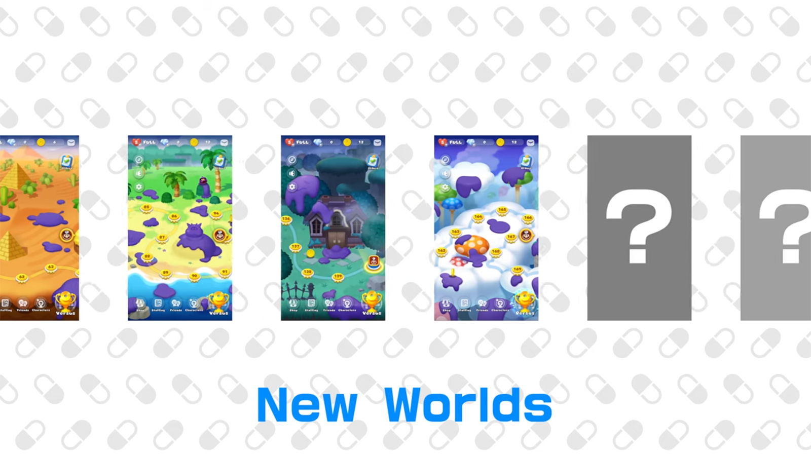 一開始有5個世界，未來會持續擴充。（翻攝自「Nintendo Mobile」Youtube頻道）
