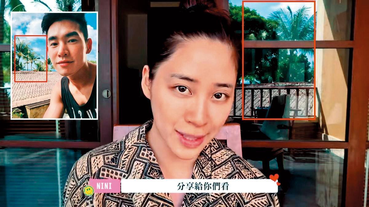 歐陽妮妮和張書豪先後上傳在峇里島的照片,又被抓包背景是同一間酒店。