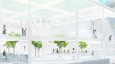 台中綠美圖預定今年9月動工，111年完工，成為繼台中國家歌劇院後另一座世界級新地標。（台中市政府建設局提供）