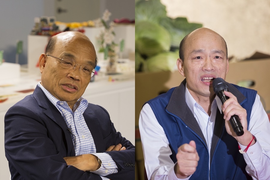 韓國瑜稱為了登革熱到行政院像丐幫一樣，蘇貞昌則回應「希望錢花在刀口上」「中央也不會當凱子」。