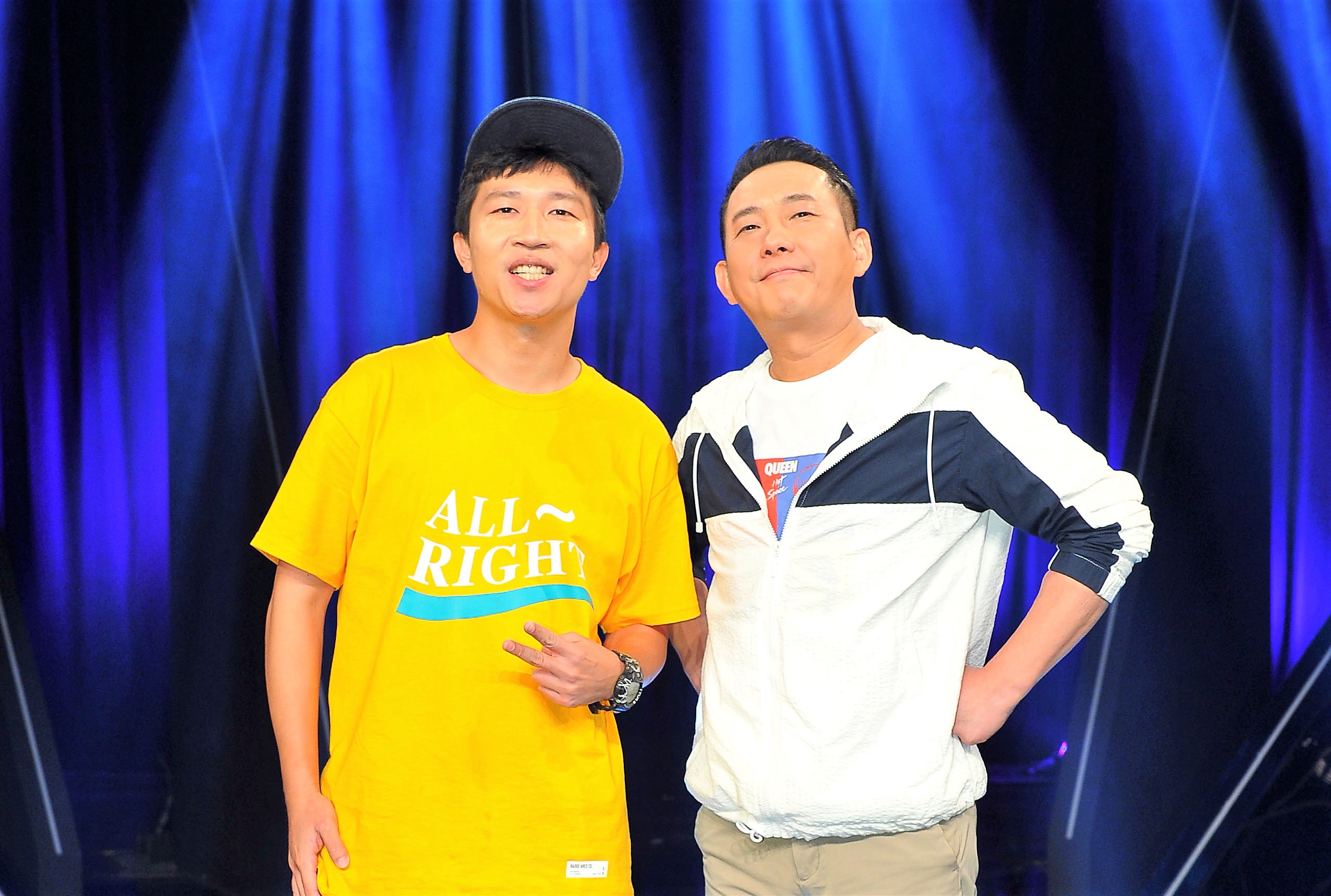 張立東（左）在賽前下戰帖隔空喊話，要屈中恆（右）叫他一聲東哥。（台視提供）