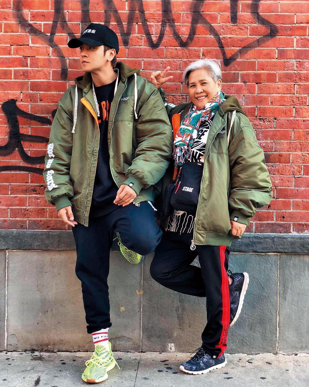 羅媽媽(右)與小豬感情好,對於準媳婦周揚青也相當滿意。(翻攝自羅志祥IG)