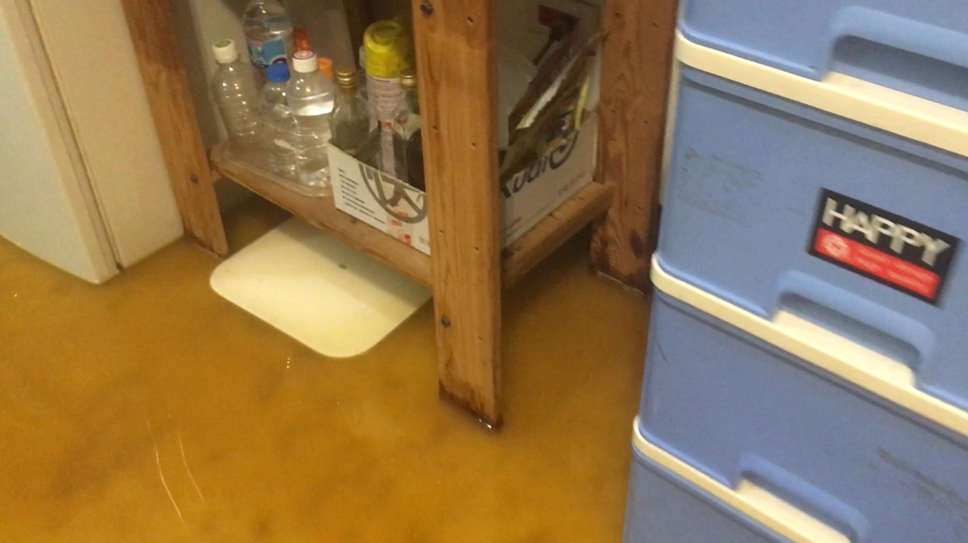 家俱用品泡糞水。(屋主提供)