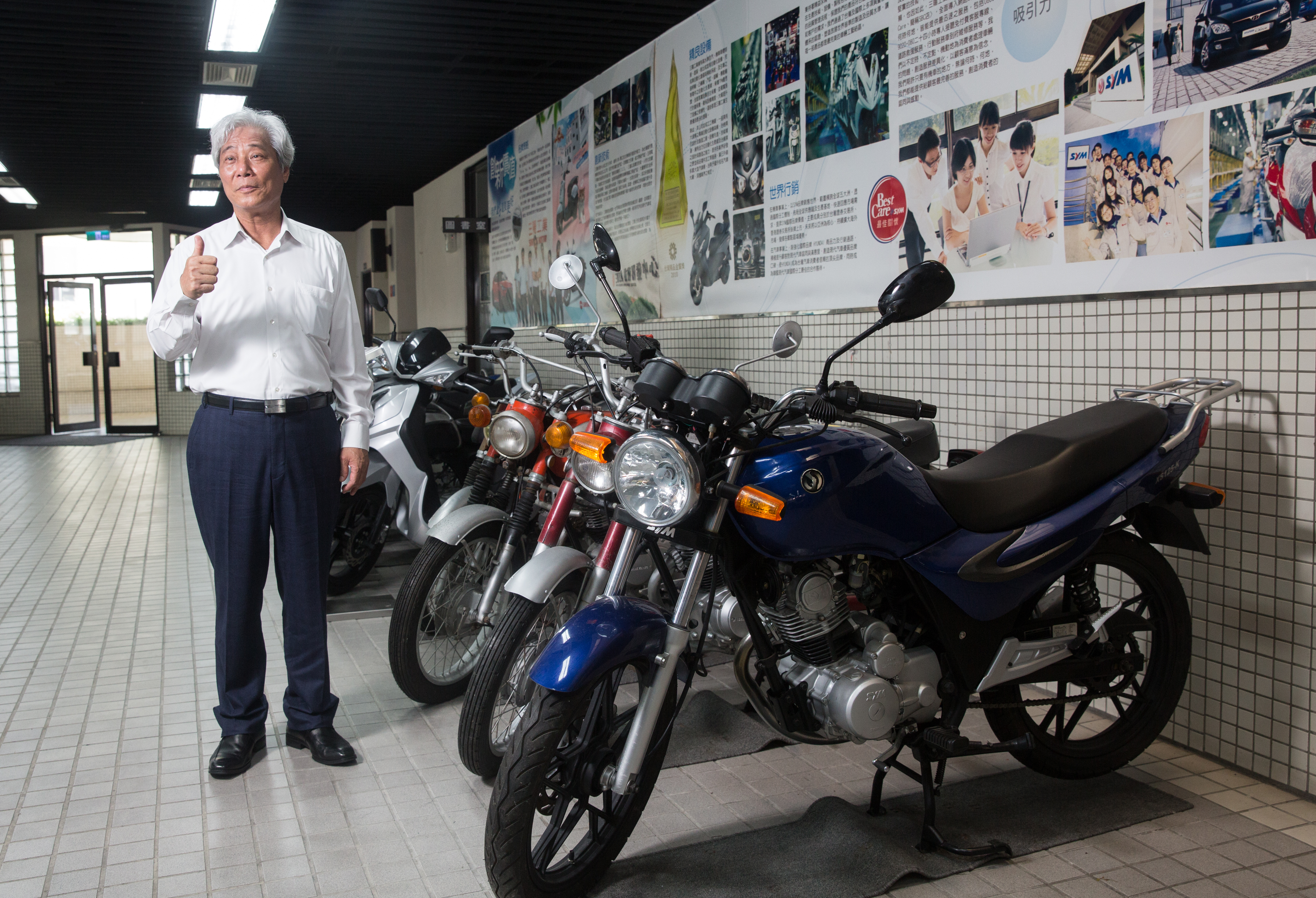 三陽工業董事長吳清源透露，明年第一季推出的2款綠牌電動機車將搭載自製電池。