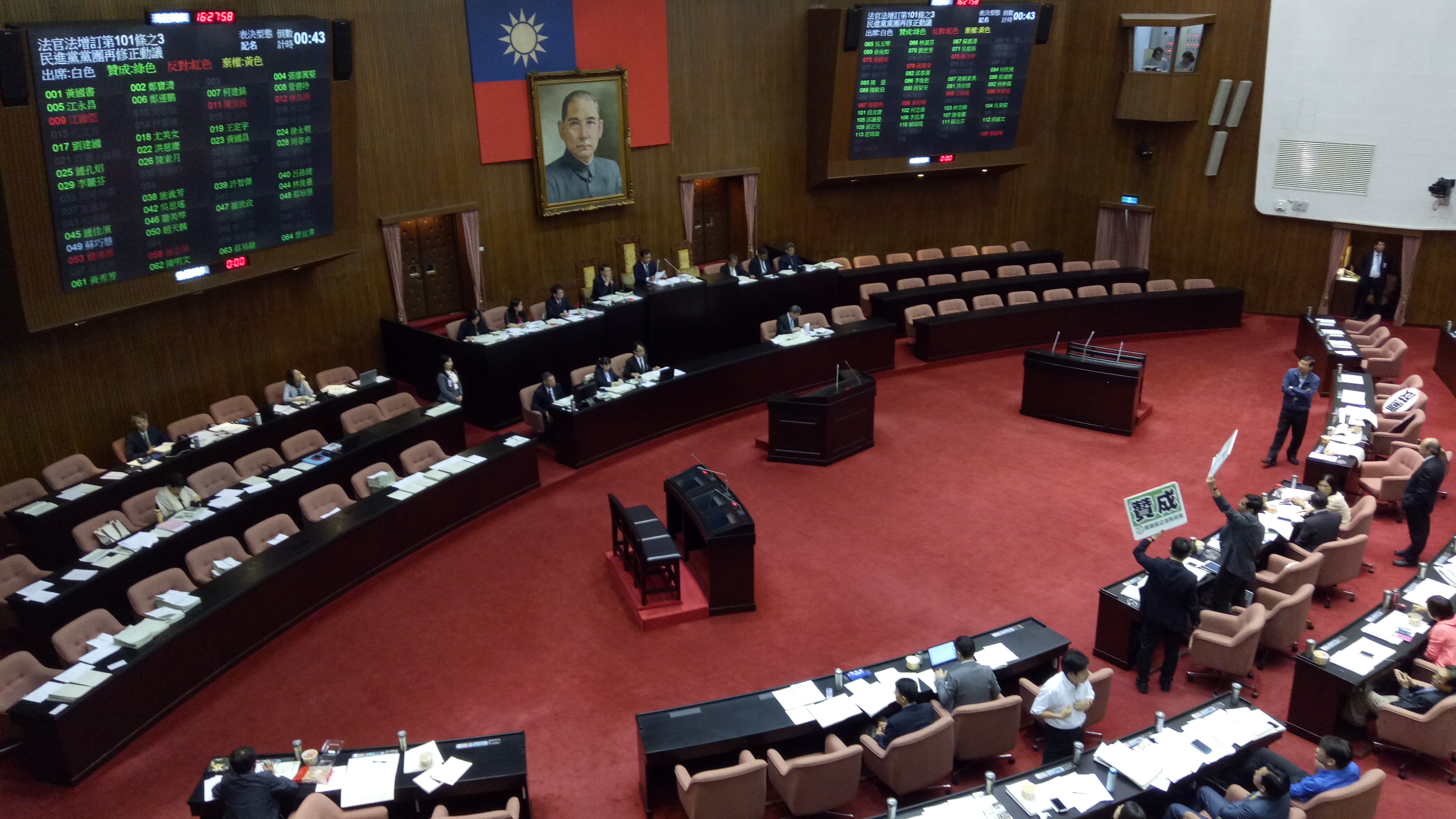 立法院經過2天審議,三讀通過《法官法》修正案。