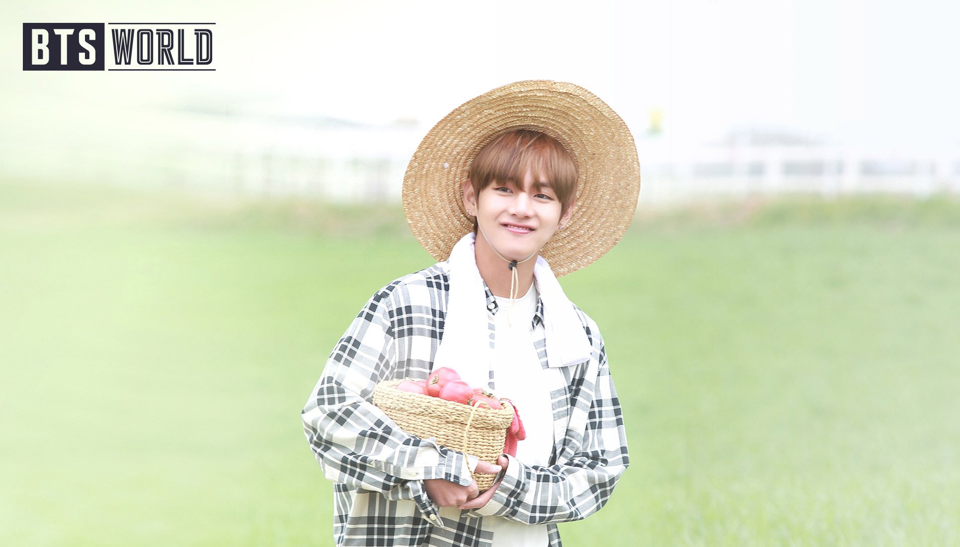 BTS成員V在手遊《BTS WORLD》裡竟然是一名農夫。(翻攝自BTSWORLD網頁)