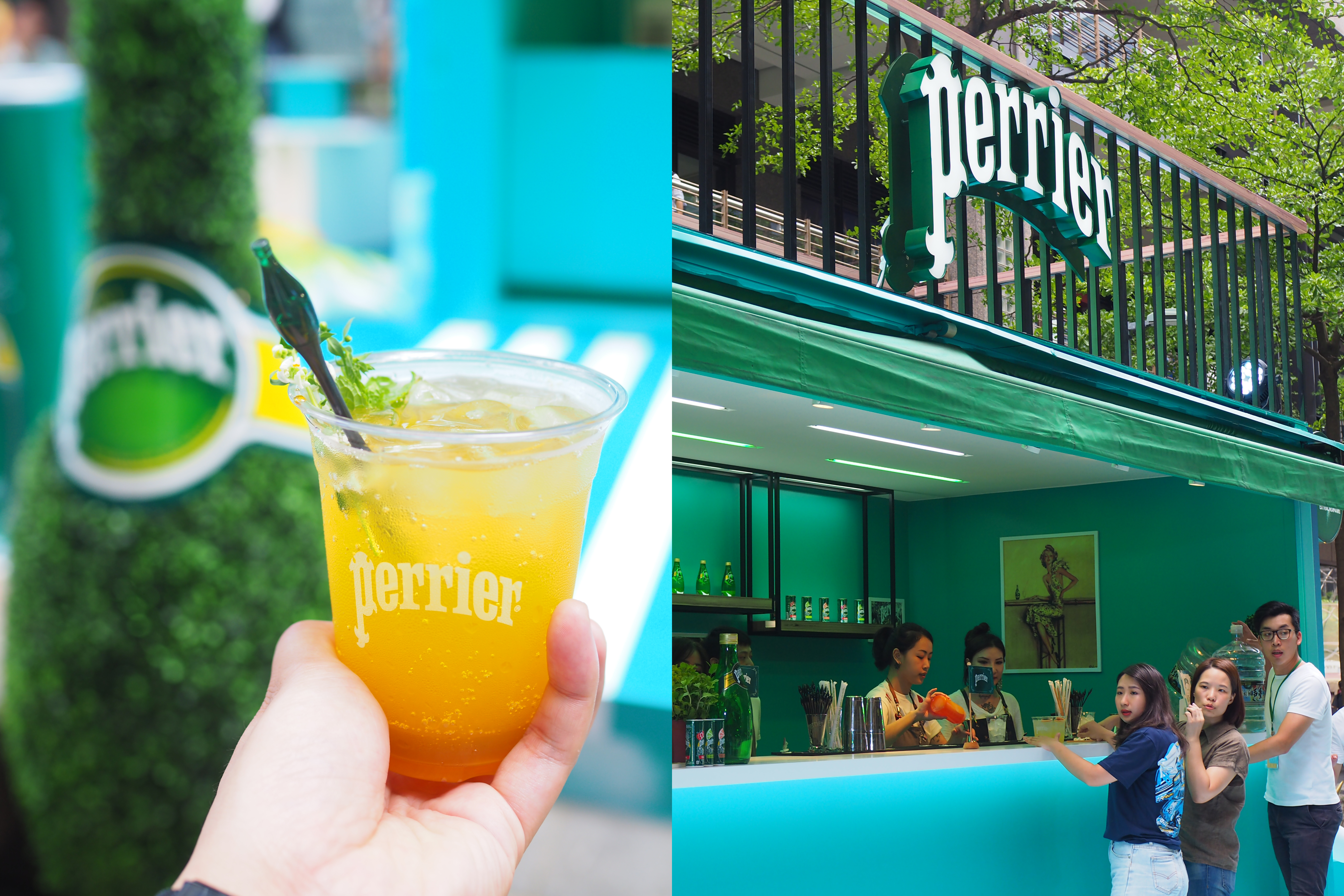 沛綠雅氣泡水與10家台北名吧合作，週末快閃信義區香堤大道。