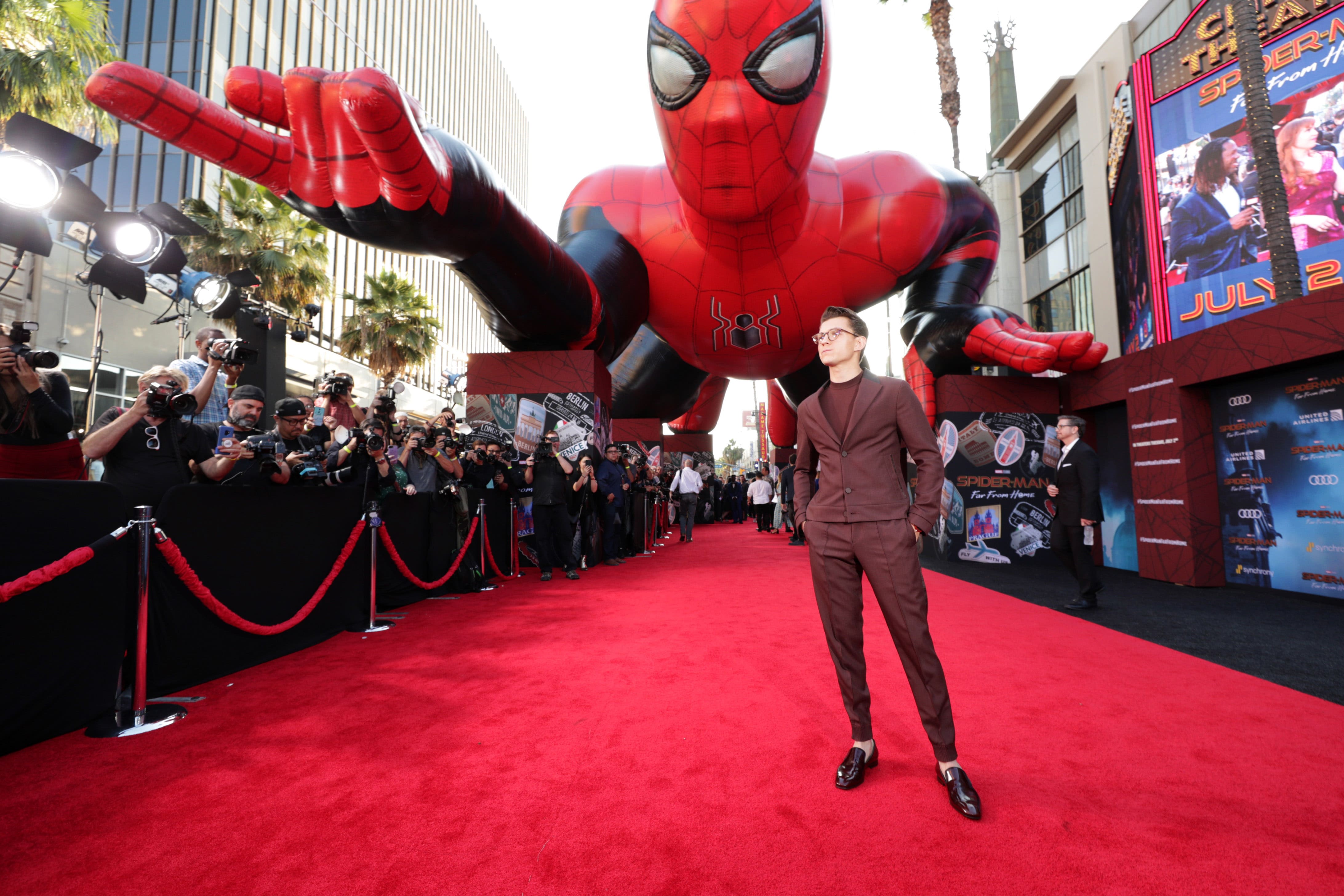 湯姆霍蘭德是史上年紀最輕的蜘蛛人，最新一集個人電影《蜘蛛人：離家日》更獲得爛番茄90%的新鮮度。（索尼提供）