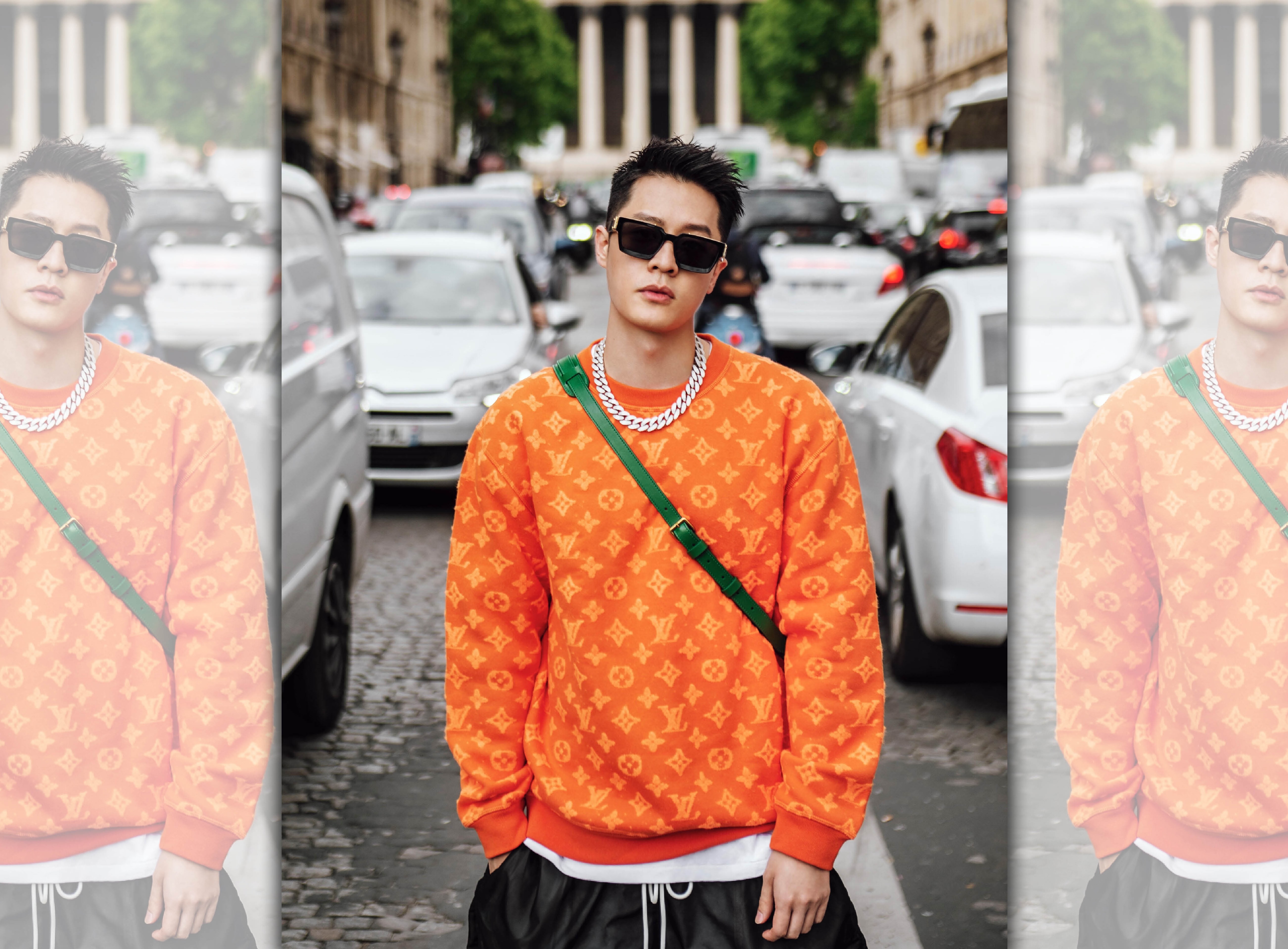 周湯豪一結束巴黎時裝週活動，就趕緊投入工作中。（索尼音樂提供）