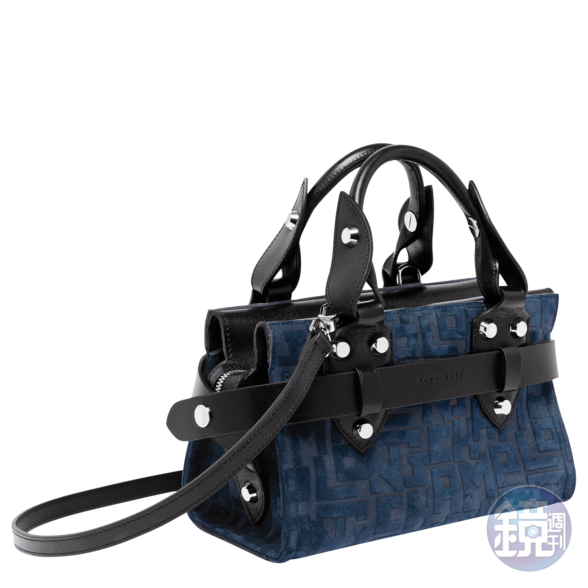 LA VOYAGEUSE LGP VELOURS系列海軍藍色小托特包。NT$35,300