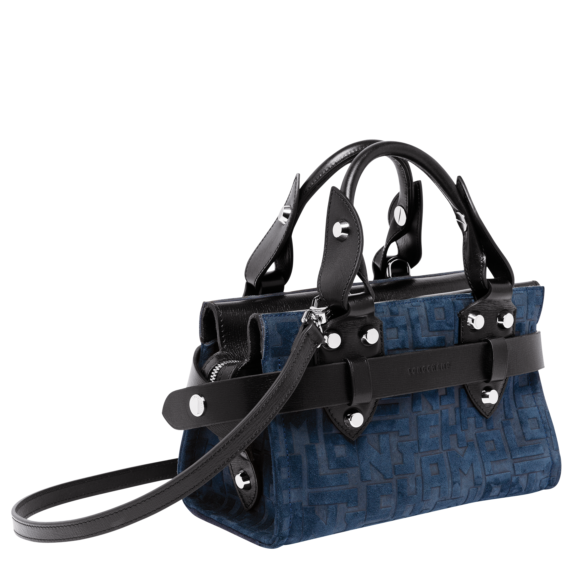 LA VOYAGEUSE LGP VELOURS系列海軍藍色小托特包。NT$35,300
